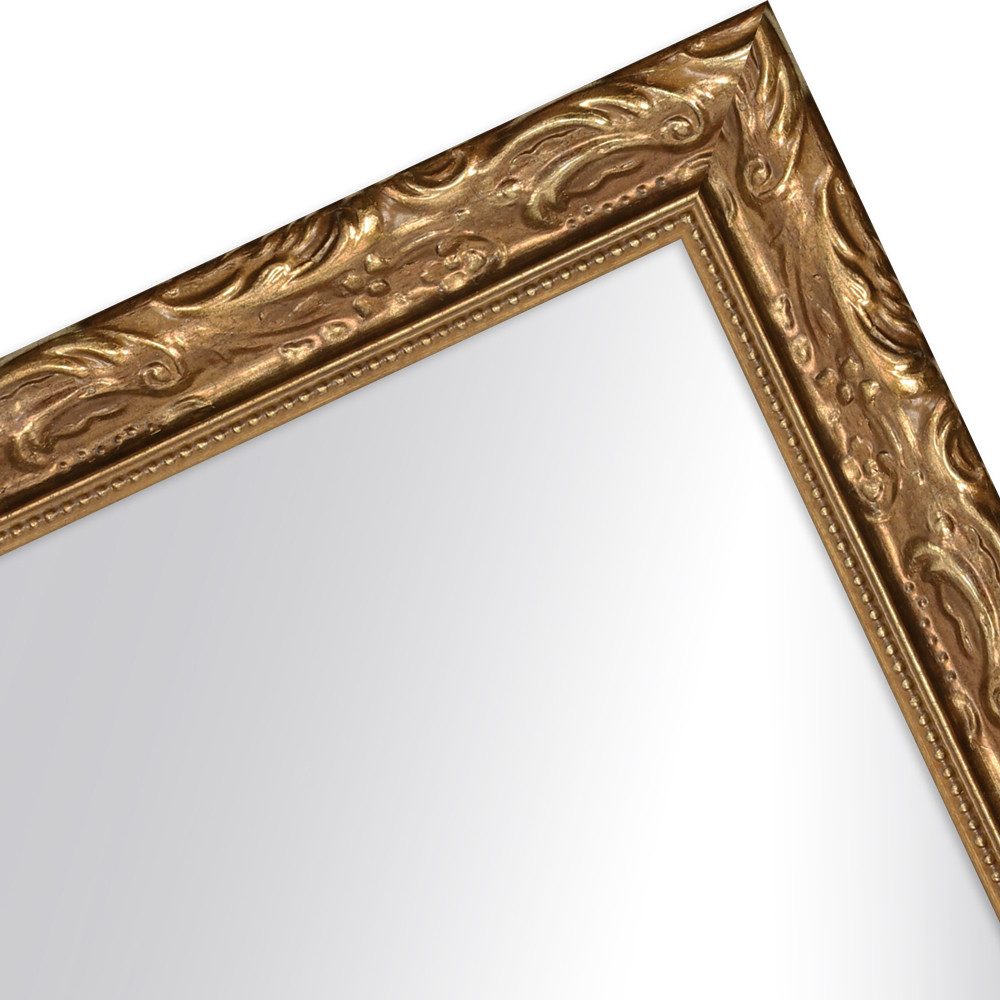 WANDStyle Wandspiegel H530, Vintage Spiegel Gold 45x55 cm, Wandspiegel, Ganzkörperspiegel Groß