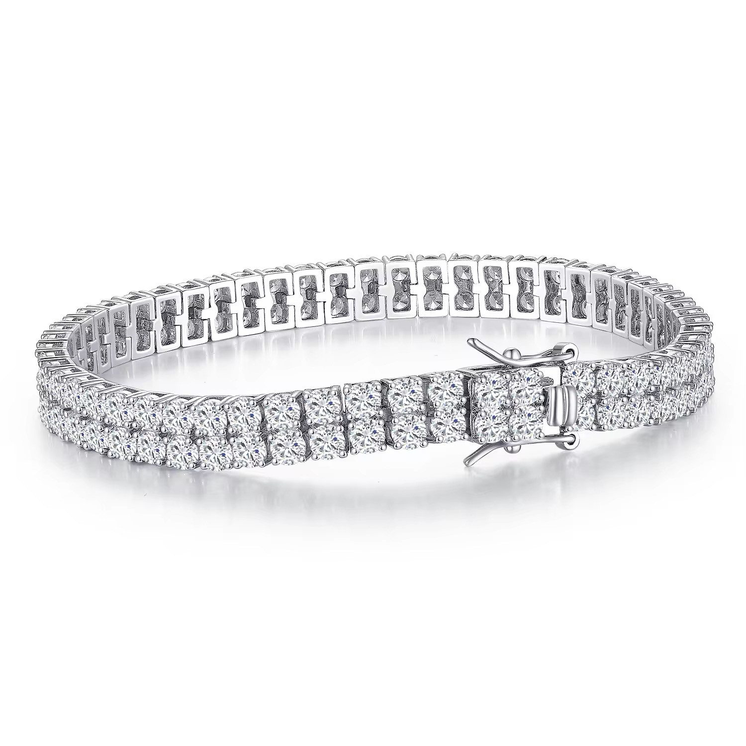 ROUGEMONT Tennisarmband Funkelndes Damen Doppel-Tennisarmband Brautschmuck günstig online kaufen