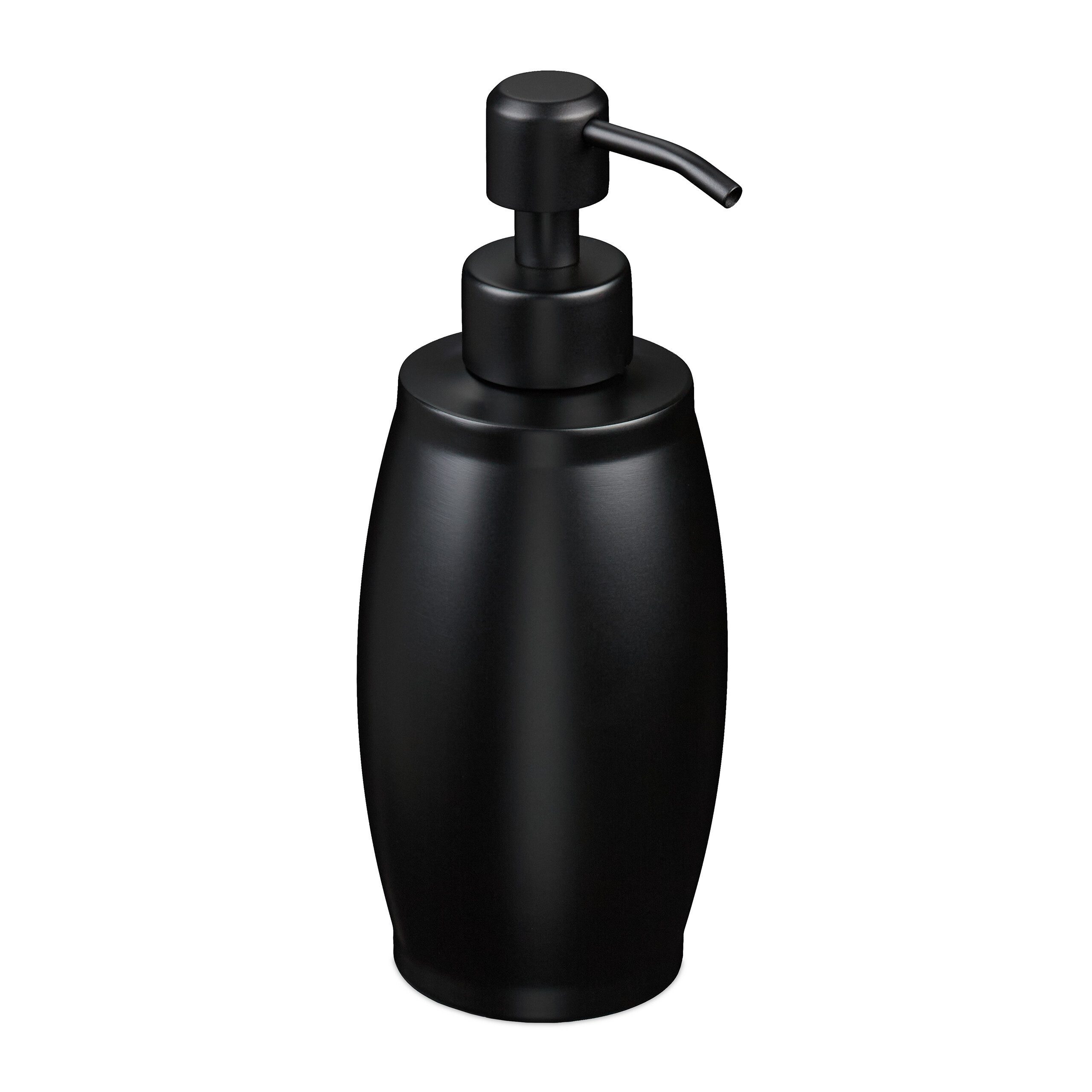 relaxdays Seifenspender Edelstahl 350 ml, Schwarz günstig online kaufen