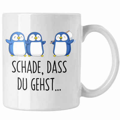 Trendation Tasse Trendation - Jobwechsel Tasse Geschenk Kollegin Kollege Abschied Lustig Abschiedsgeschenk Sprüche Neuer Job Schade Dass Du Gehst