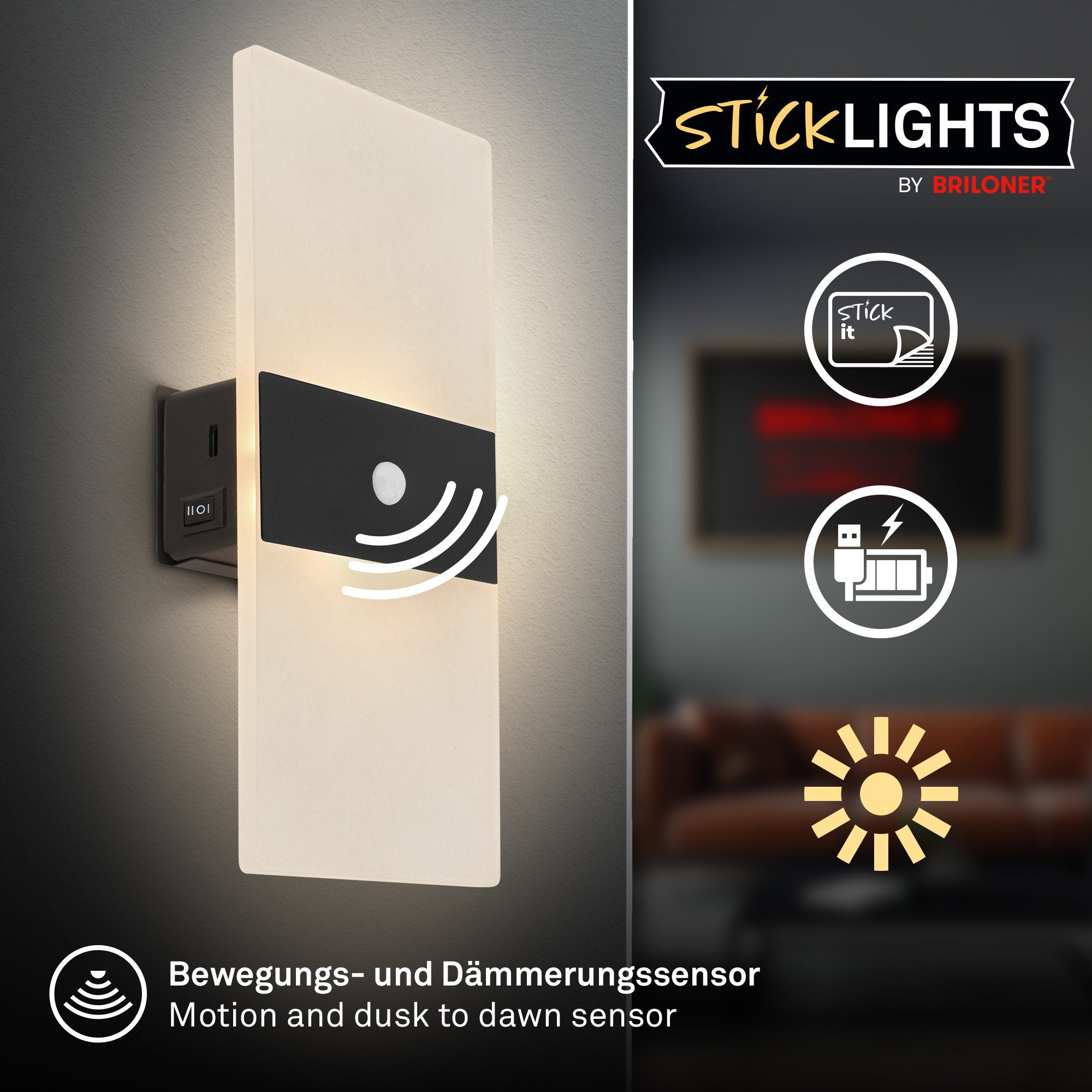 Briloner Leuchten LED Wandleuchte LED, LED fest integriert