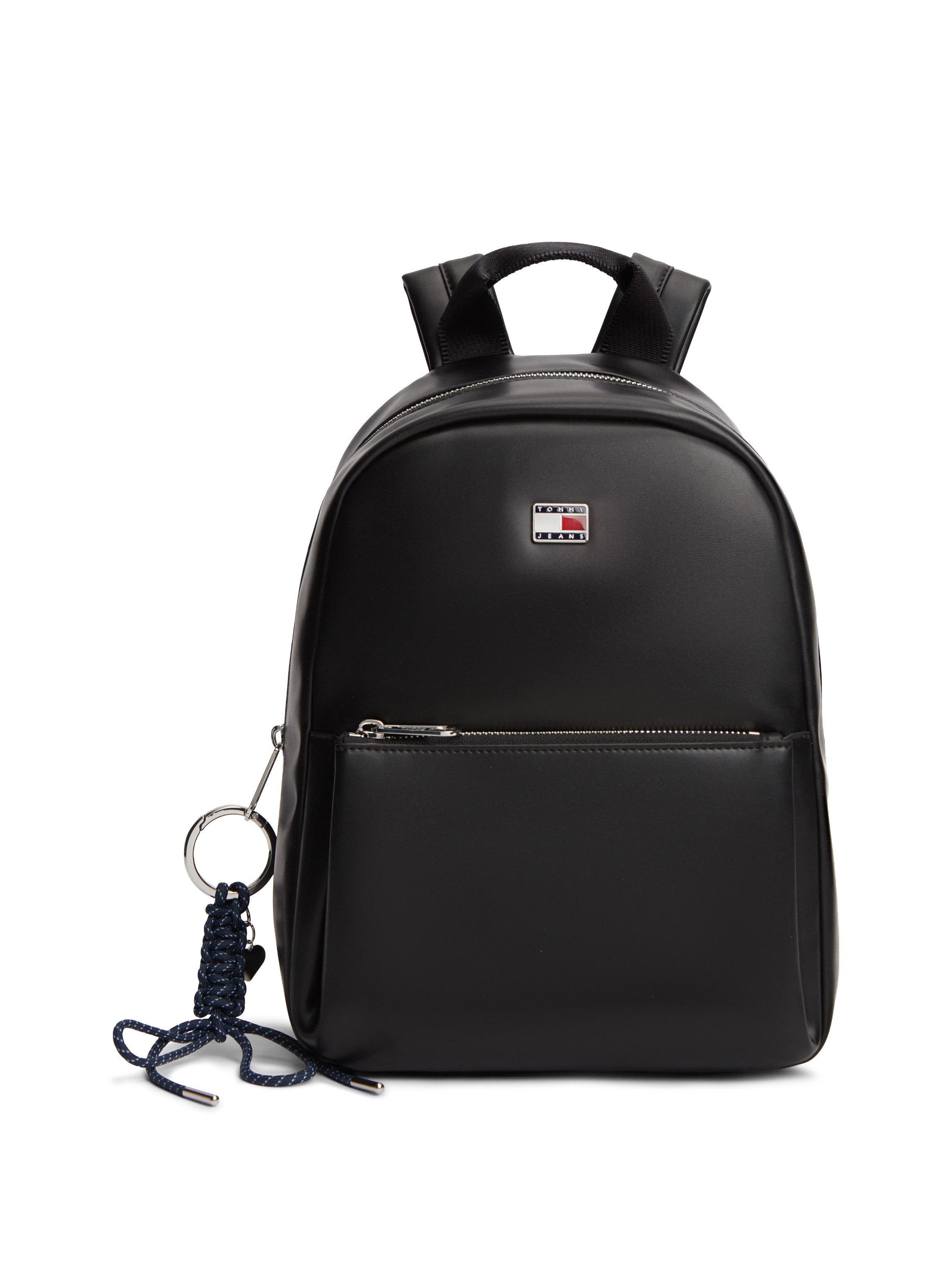 Tommy Jeans Cityrucksack TJW CITY CHARM DOME BACKPACK, Freizeitrucksack, City Bag mit Logoemblem un Anhänger