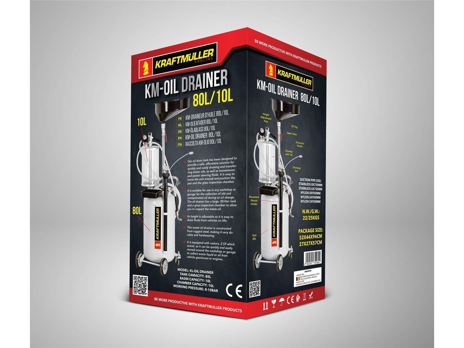 KraftMüller Ölauffangwanne KraftMüller 80L+10L Ölabsauggerät