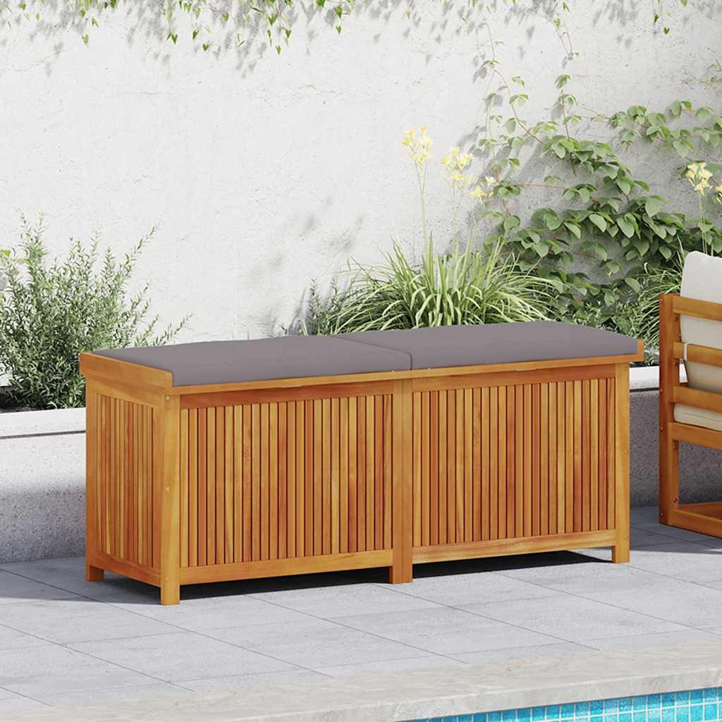 vidaXL Auflagenbox 150 x 50 x 605 cm Outdoor-Kissenbox 150x50x60,5 cm Massivholz Akazie