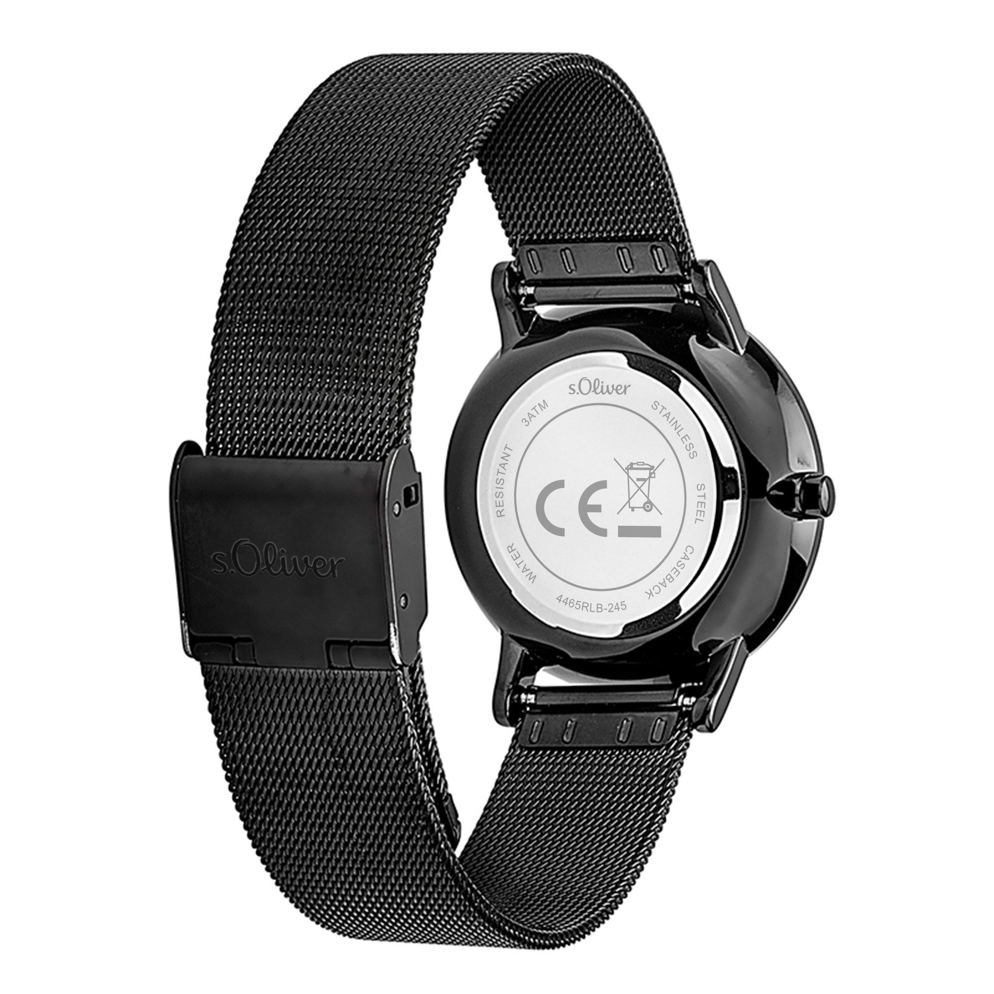 s.Oliver Quarzuhr Modern Basics Edelstahl