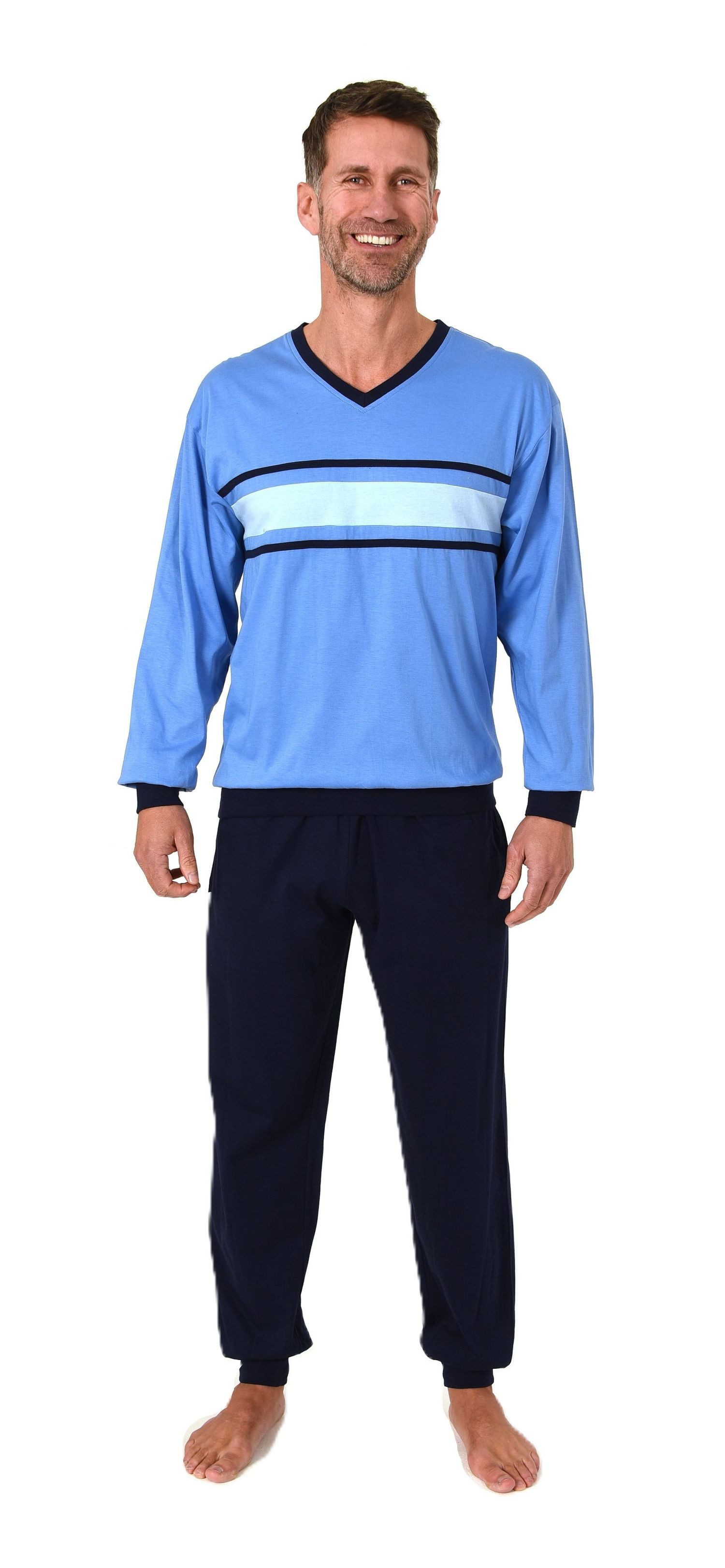 Normann Pyjama Normann Herren Schlafanzug lang günstig online kaufen