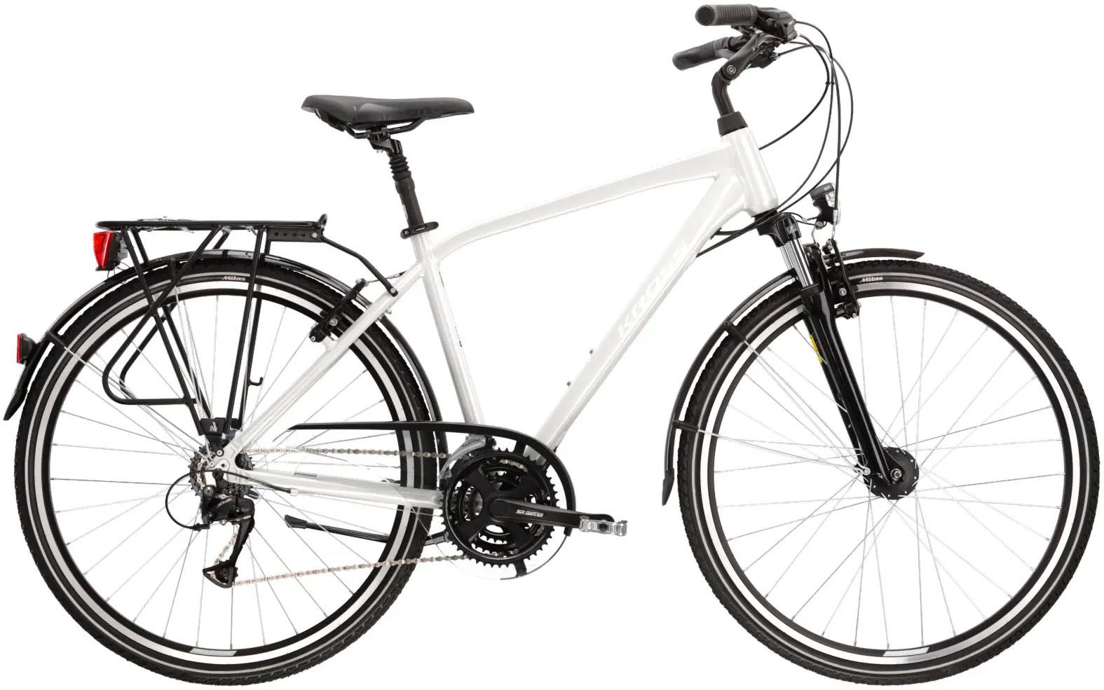 Kross Trekkingrad Trekkingrad Trans 4.0 weiß 21 Gänge, 21 Gang Shimano ACERA T3000 Schaltwerk, Kettenschaltung