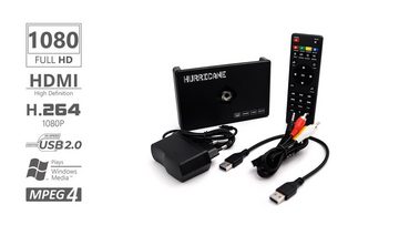 HURRICANE Streaming-Box Hurricane 160GB HDD Full HD (1920*1080) HDMI Media Player Aluminium M