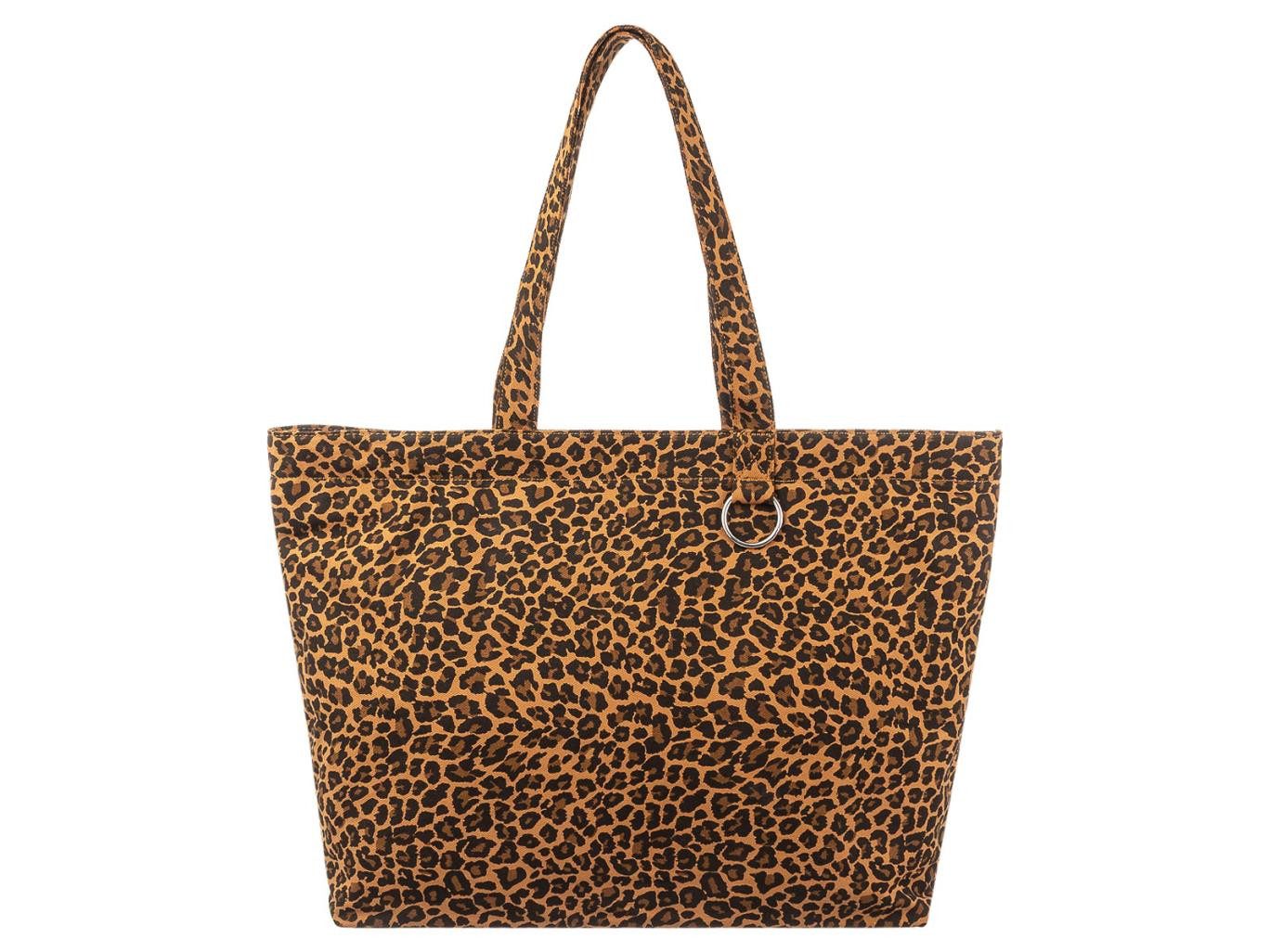 PAOLO BAGS Shopper Shopper L6309 Leo Tragetasche Damen Leo (Stück, 1-tlg., 1), Zusätzlicher Ring am Tragehenkel