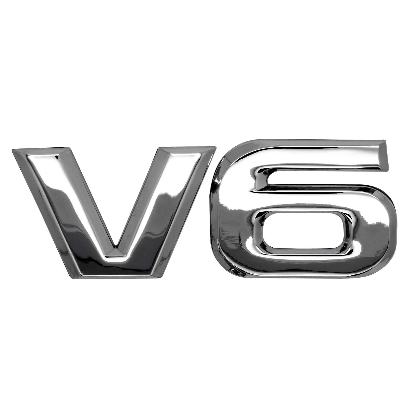 Adapter Universe Zierleisten-Aufkleber V6 Emblem Zeichen Chrom Schriftzug 3D Logo Auto Aufkleber Tuning – Bild 5 von 5