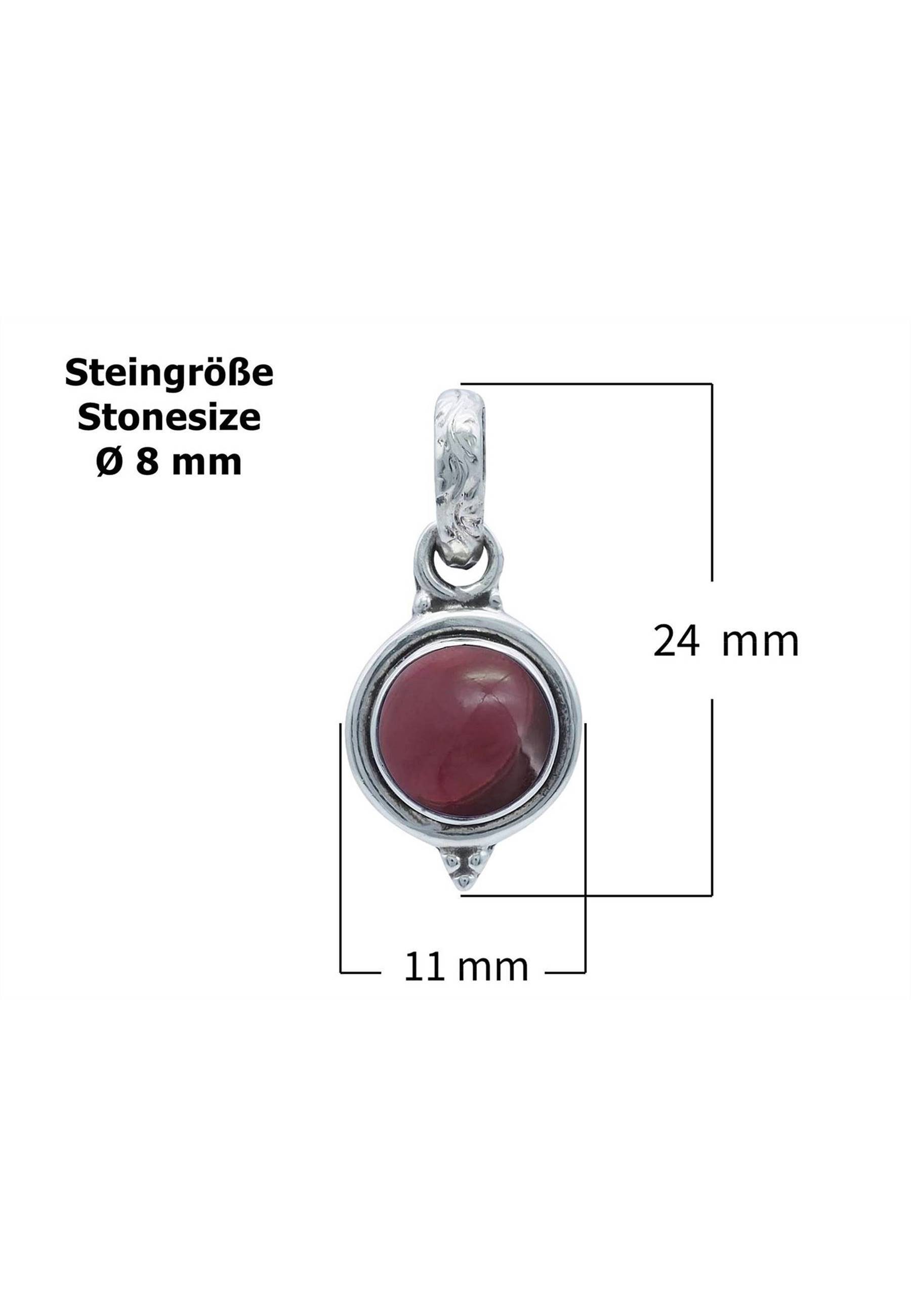 925er SilbermitGranat Anhänger Kette mantraroma mit