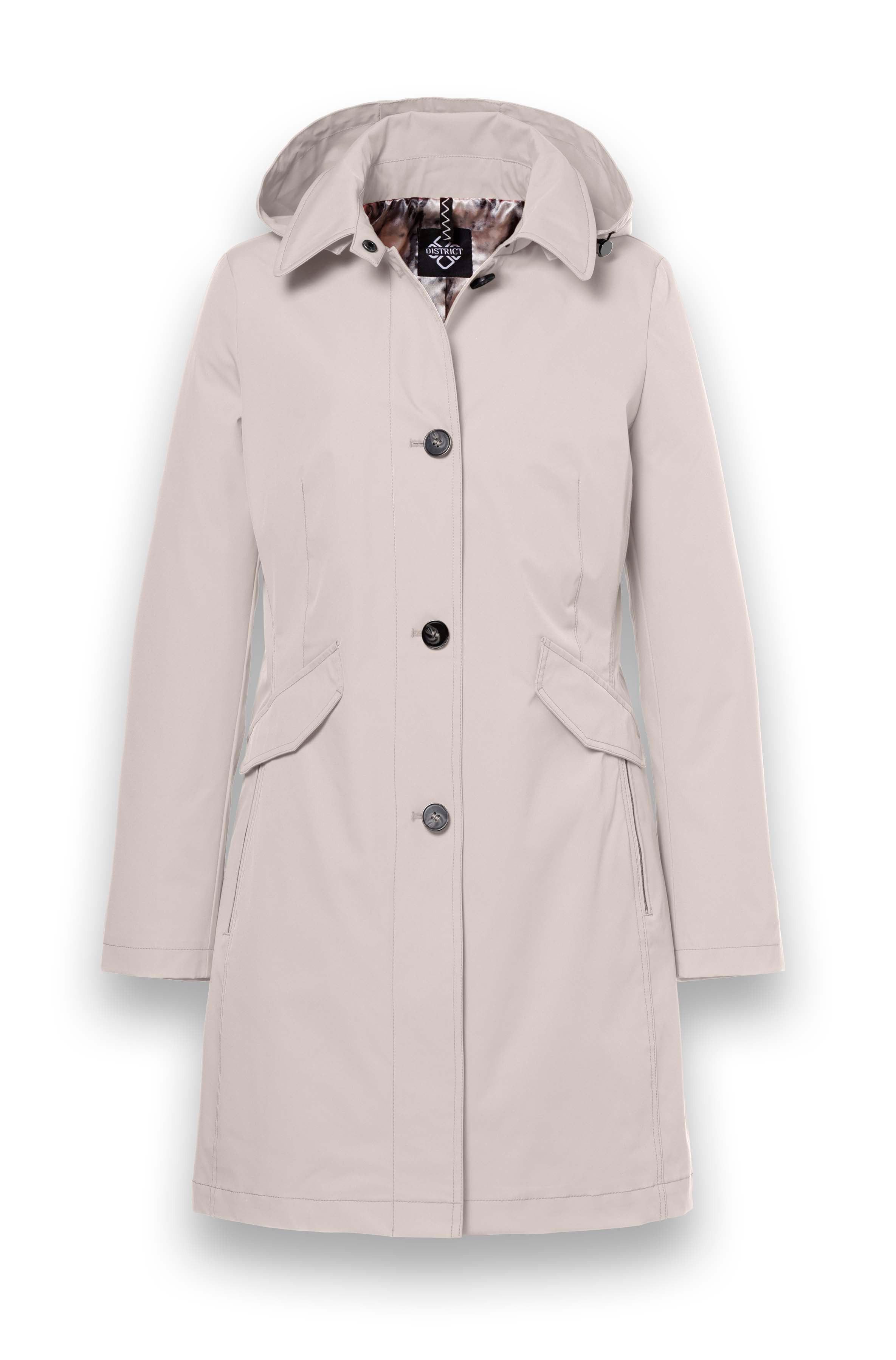 District Funktionsjacke Übergangsjacke (Parka) Lotus mit Kapuze sandbraun Damen