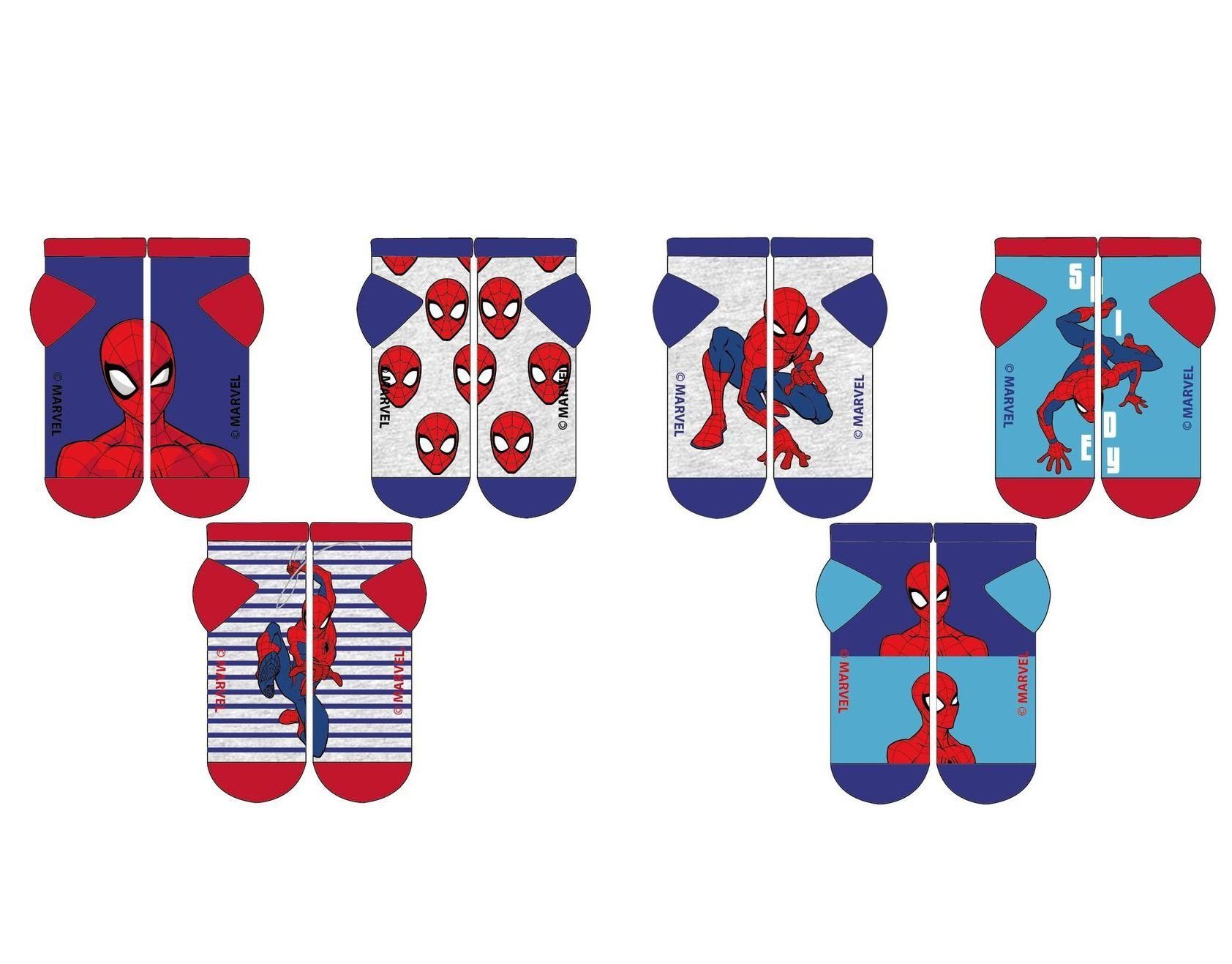 Spiderman Sneakersocken SPIDERMAN Kinder Sneaker Socken Jungen kurze Strümpfe Kindersocken kurz