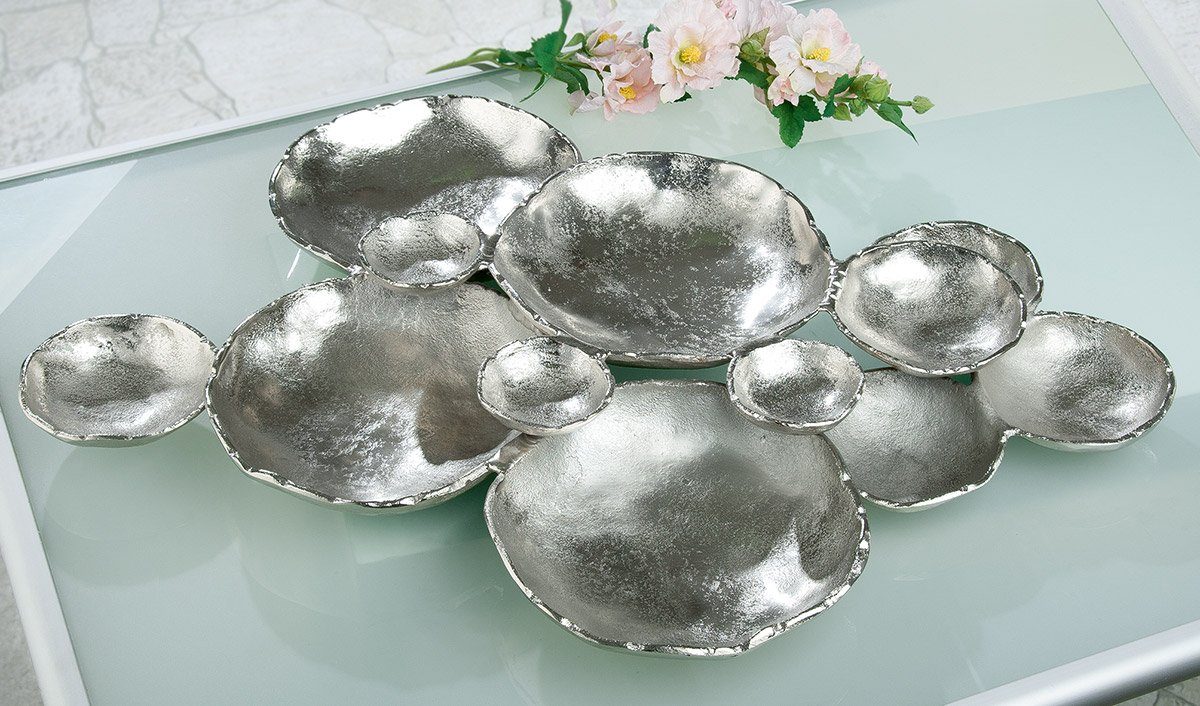 GILDE Dekoschale GILDE Schale Multiple - silber - H. 8cm x B. 75cm (1 Stück günstig online kaufen