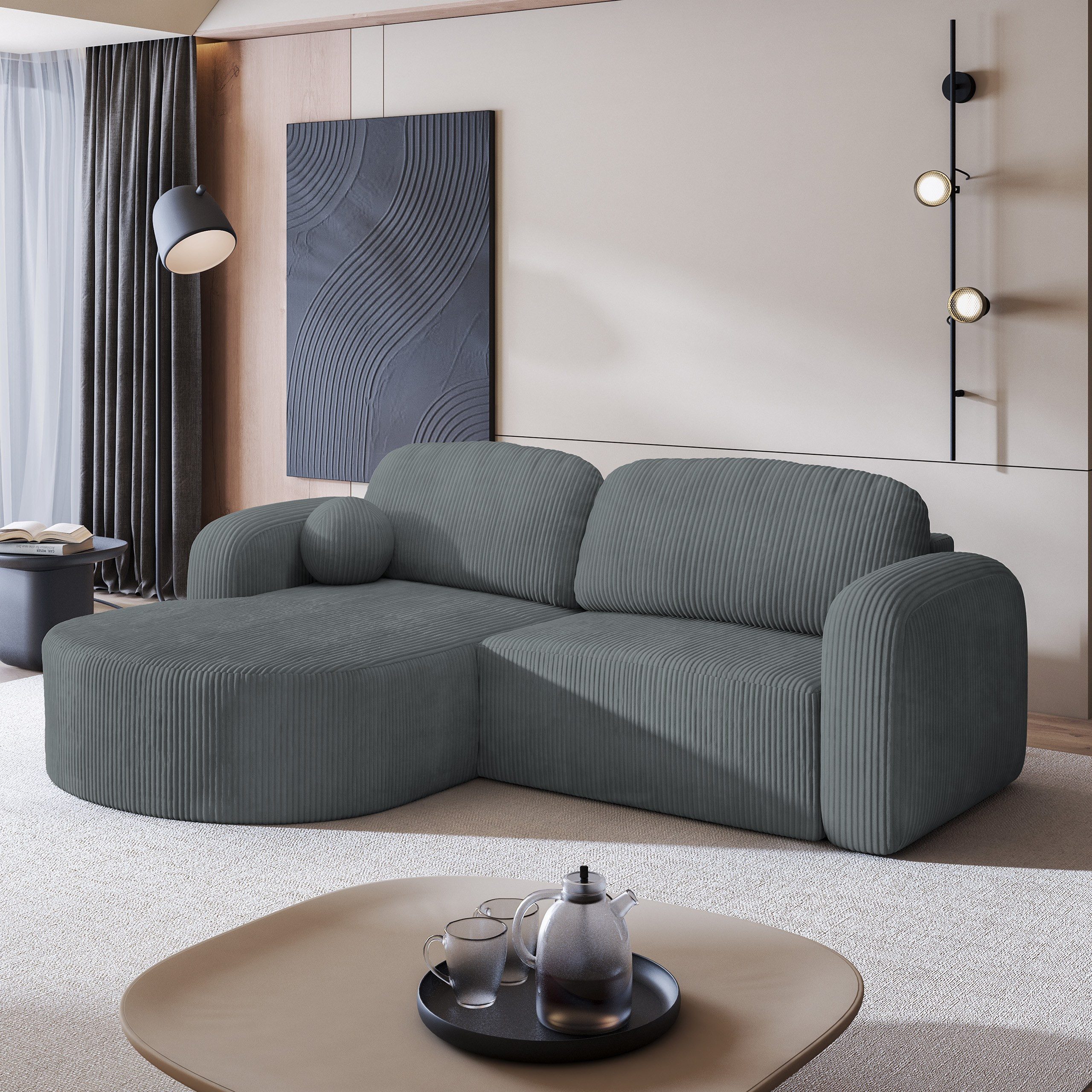 Masseno Ecksofa AMILIA mit Schlaffunktion L-Form, günstig online kaufen