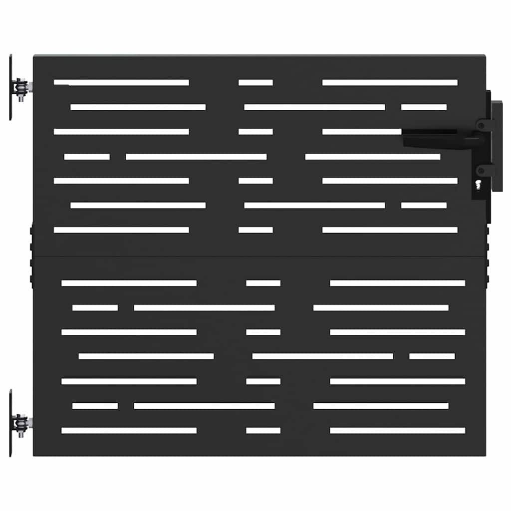 vidaXL Gartentor Gartentor Schwarz 85 x 100 cm Pulverbeschichteter Stahl günstig online kaufen