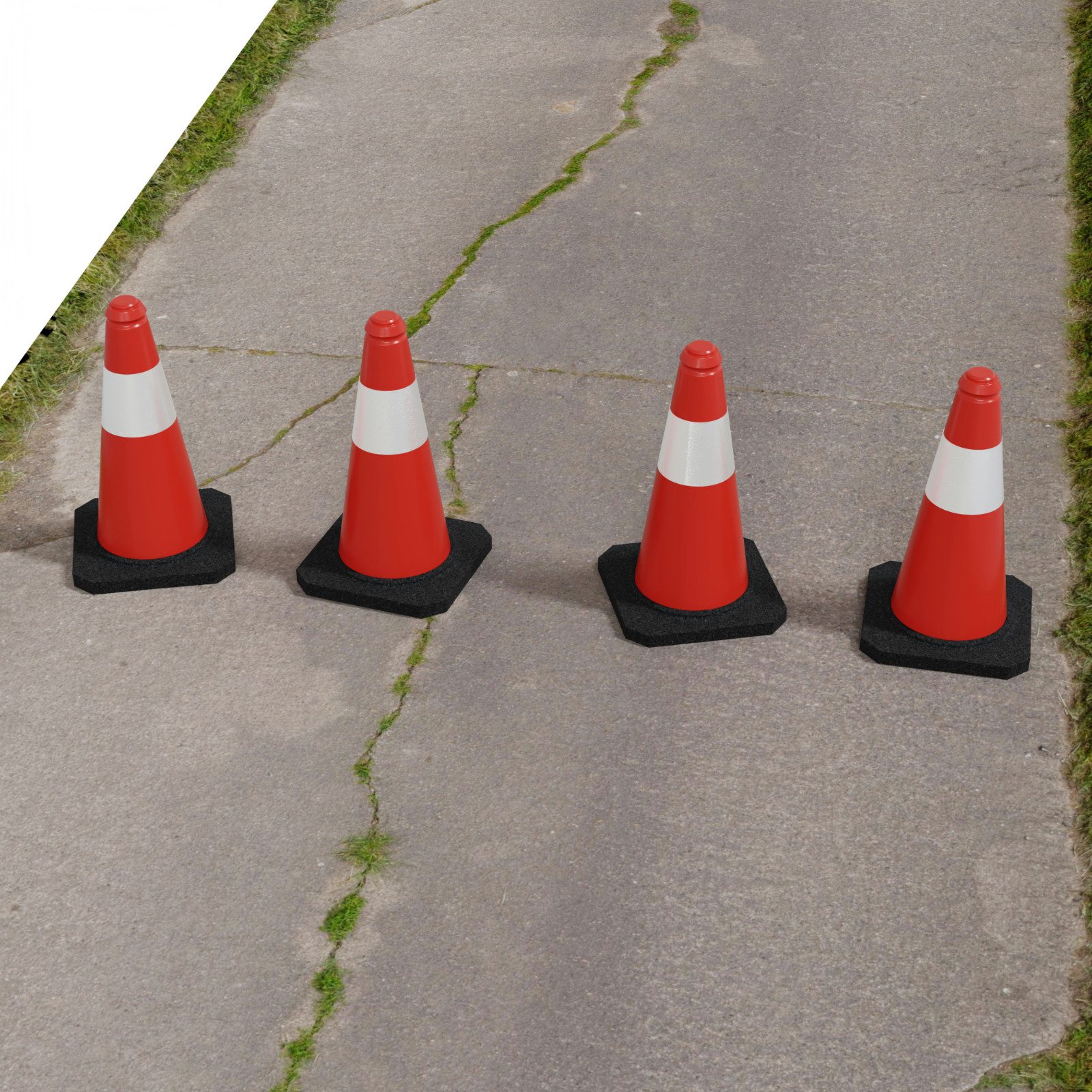 HAGO Pylone 10er Set Warnkegel Verkehrsleitkegel Hütchen 51cm Absperrkegel Reflekt, Hochreflektierender Streifen