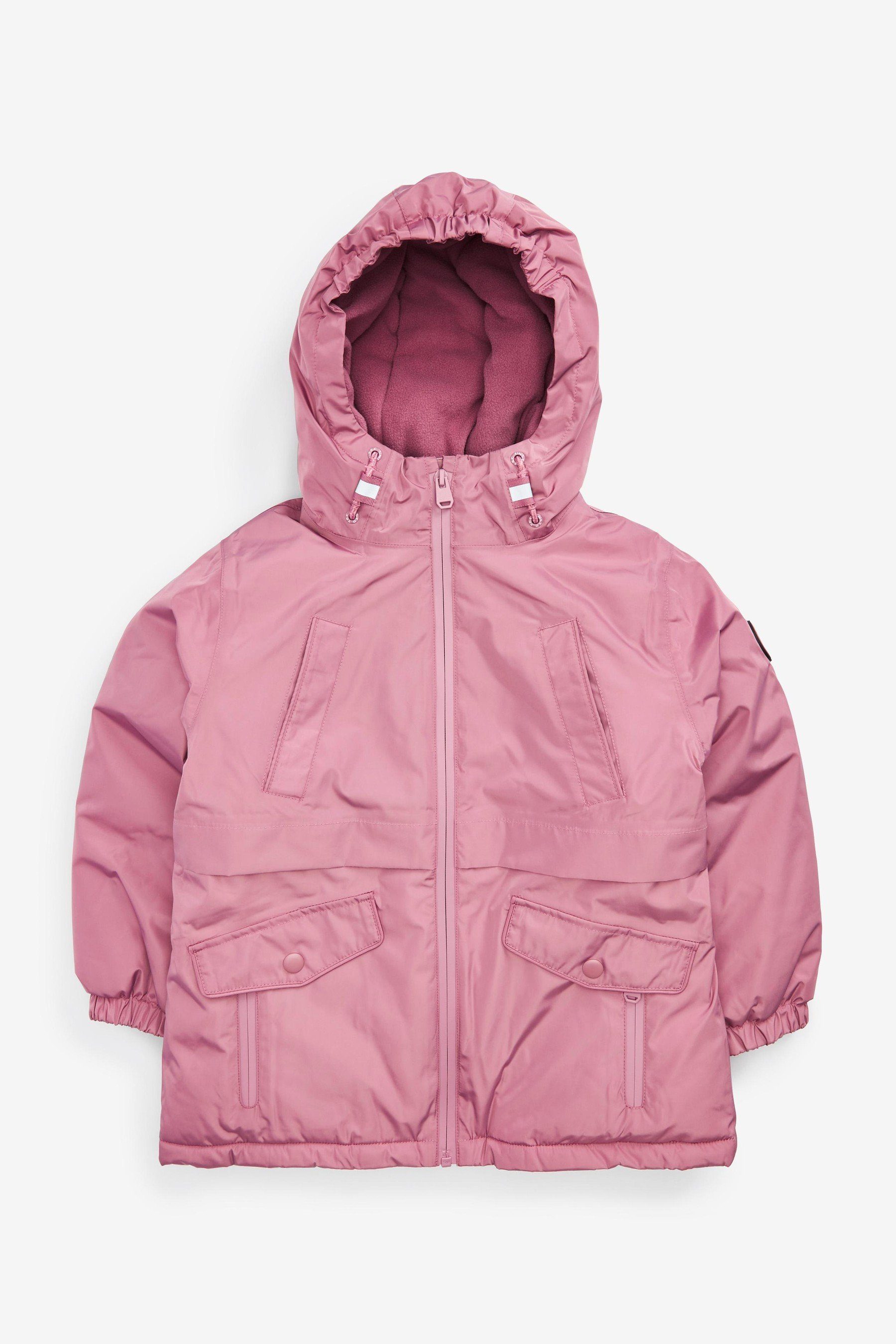 Regenjacke Mantel Wasserdichter, mittelschwerer Pink Next (1-St)