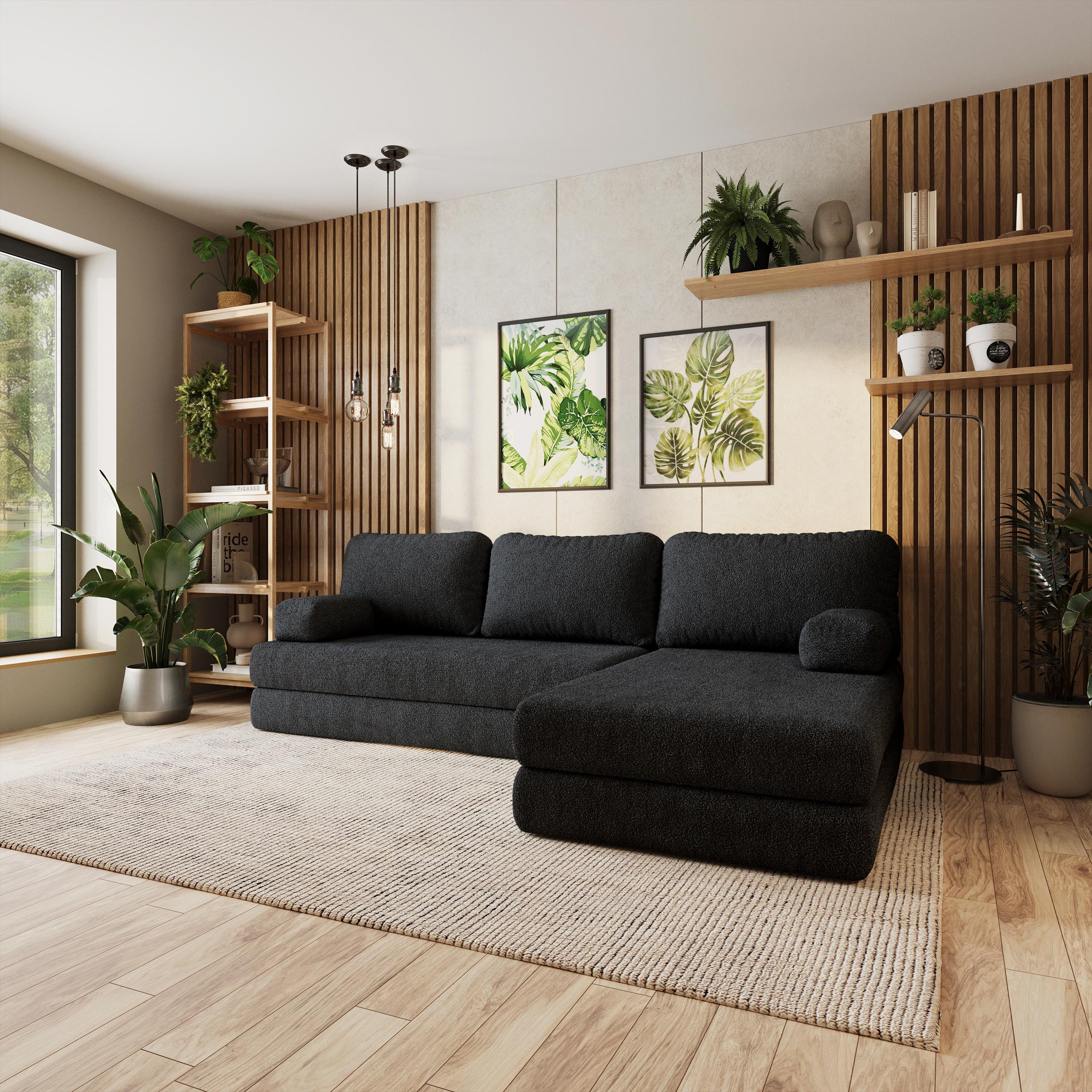Masseno Ecksofa LEA modulares Boneless Sofa mit Schlaffunktion
