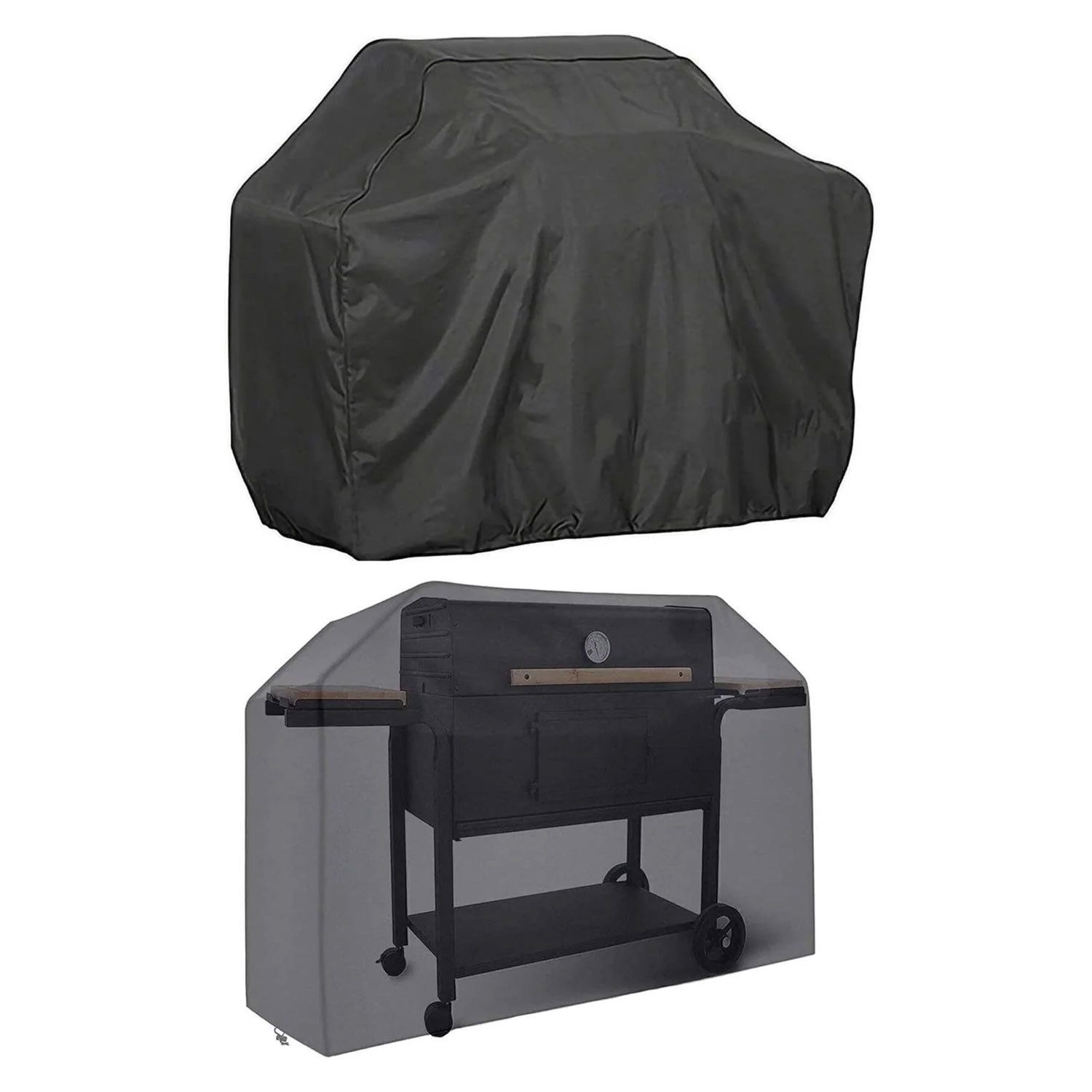 Jungengel Grillabdeckhaube Grillabdeckung 130x75x130 cm Wasserdicht Grillschutz Winddicht, Wasserdichte Grillabdeckung aus Oxford-Gewebe, UV- & winddicht