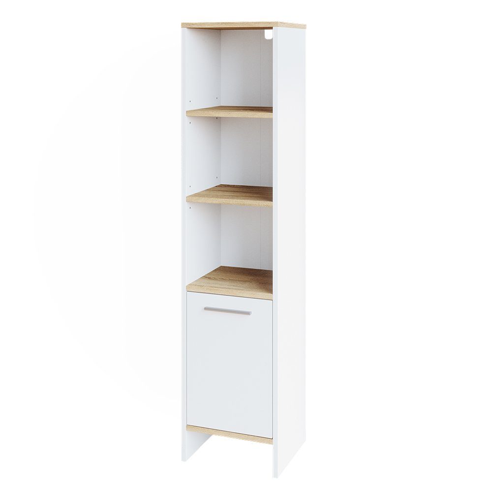 Vicco Hochschrank Elvio, Weiß/Sonoma, 32 x 136.6 cm (1-St)