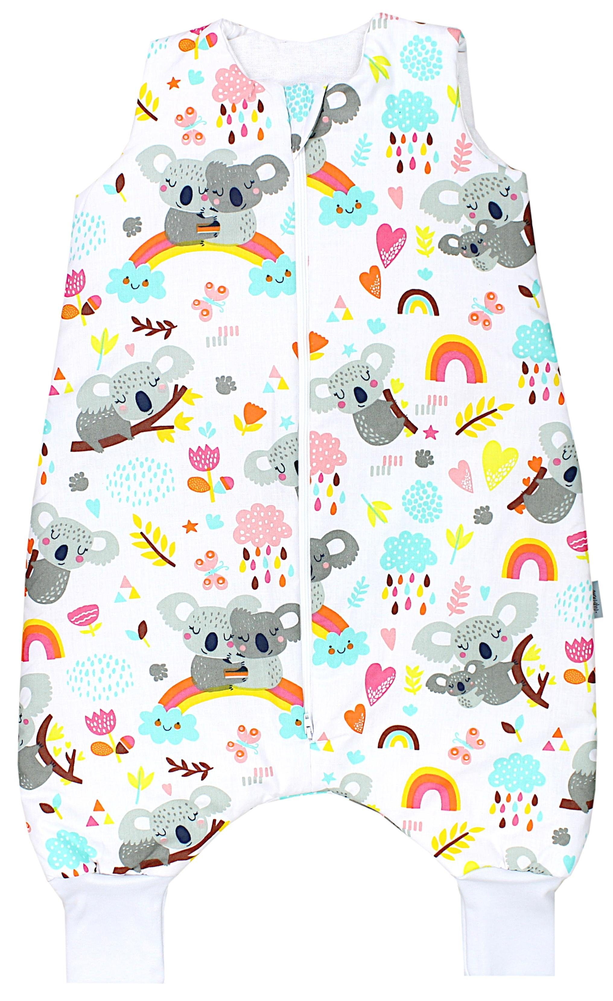 TupTam Babyschlafsack mit Regenbogen Orange Beinen TOG OEKO-TEX Rosa zertifiziert Koala Winterschlafsack 2.5