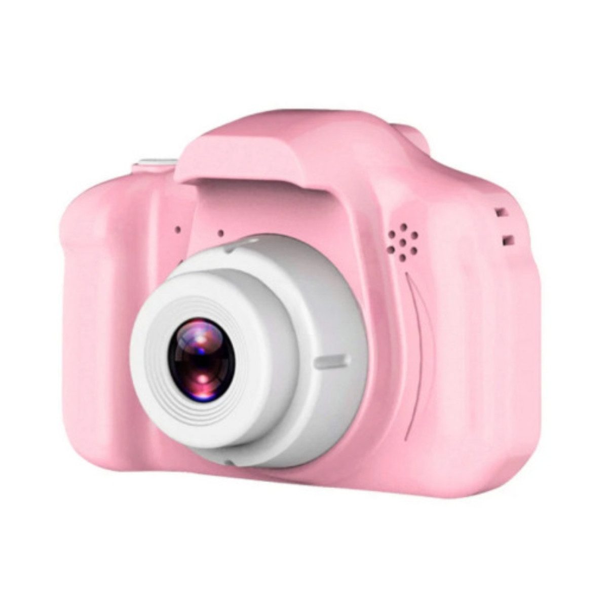 R2 Invest Digitalkamera Rosa 1080p Kamera mit 2 Zoll Display & Fotoeffekten Kinderkamera (inkl. Kamera mit Zubehör, kindgerechte Bedienung, Fotoeffekte, 2-Zoll-Display, Videoaufnahme)
