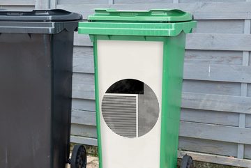 MuchoWow Wandsticker Minimalismus - Kreis - Design (1 St), Mülleimer-aufkleber, Mülltonne, Sticker, Container, Abfalbehälter