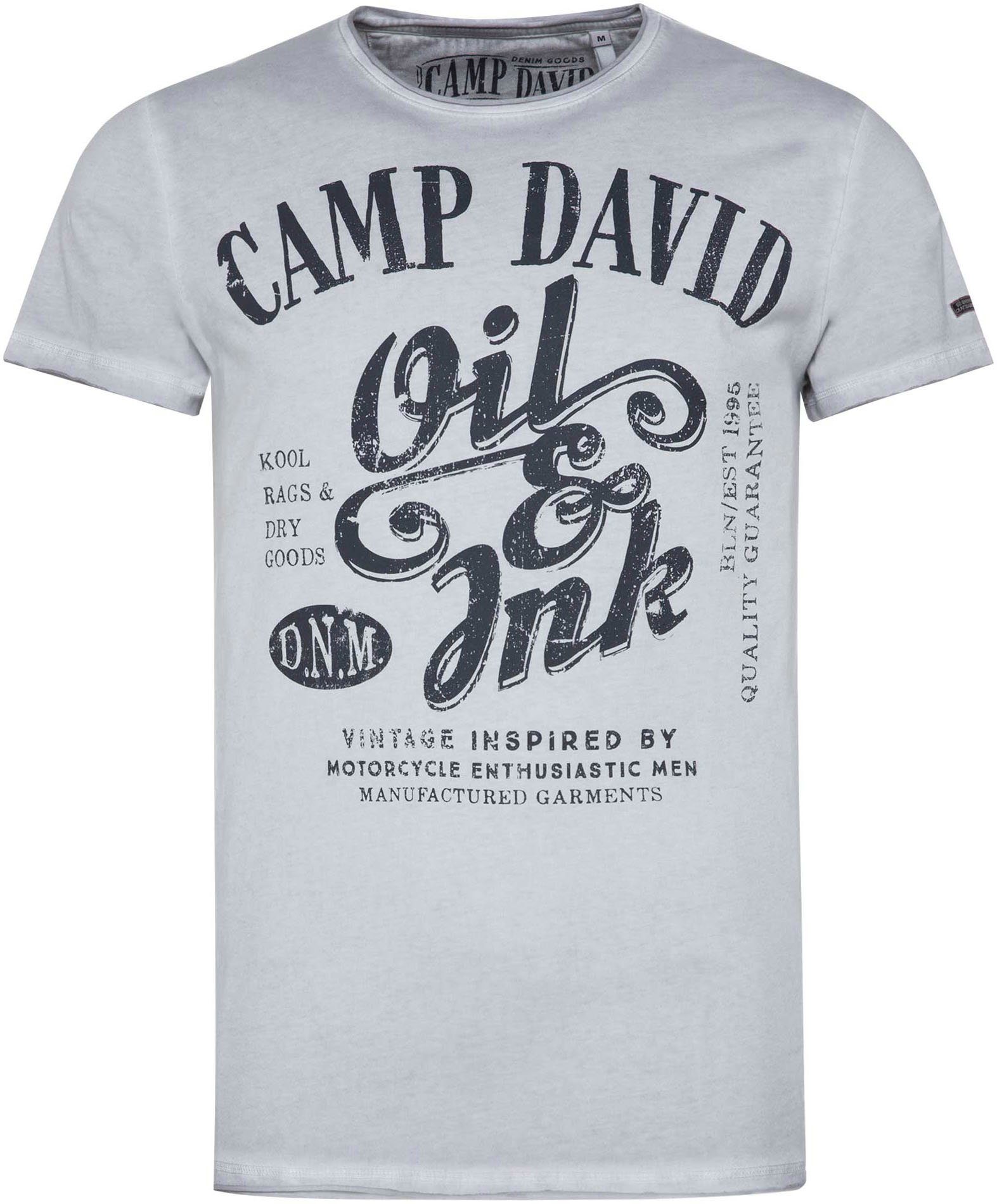 CAMP sky T-Shirt DAVID faded
