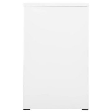 furnicato Aktenschrank Weiß 46x62x102,5 cm Stahl