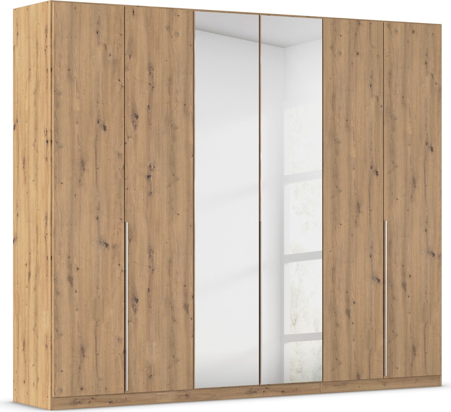 OTTO home Drehtürenschrank Kleiderschrank Schrank Garderobe AGORDO mit Dekor- oder Hochglanzfront (in zwei Griff-Farben, Breiten 91-405 cm) durchdachte Innenausstattung, in 8 Breiten und 2 Höhen MADE IN GERMANY