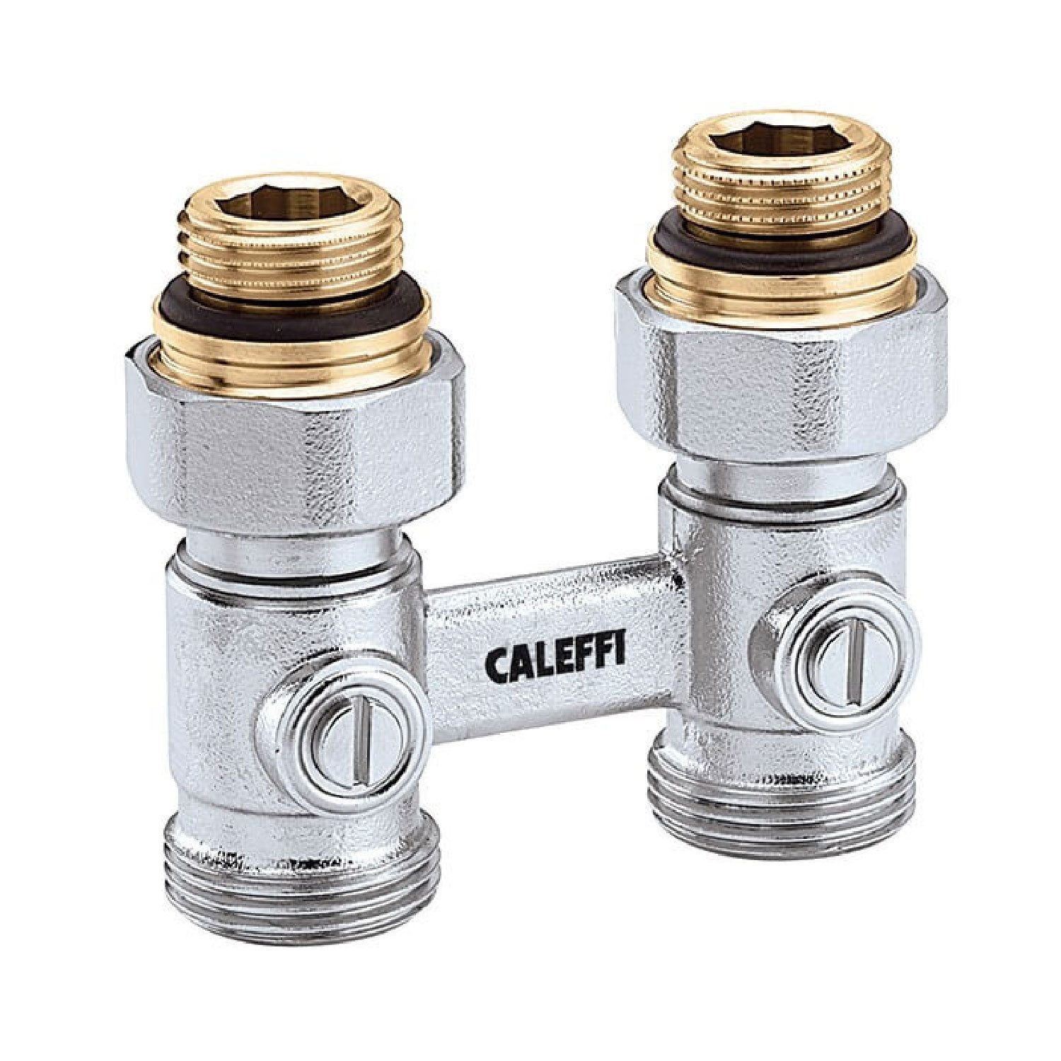 Caleffi Heizkörperthermostat Caleffi Hahnblock 1/2" x 3/4" Durchgang Doppel günstig online kaufen