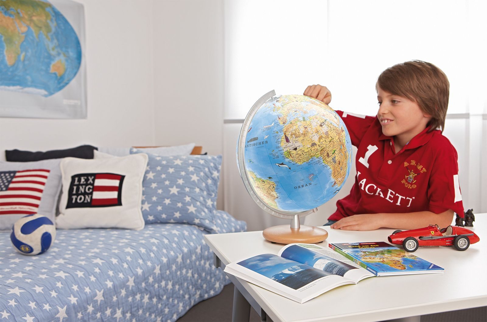 Columbus Globus Kinderglobus Unsere Erde 34 cm Set mit Entdeckerstift Leuchtglobus, Kinderglobus mit Kindermotiven