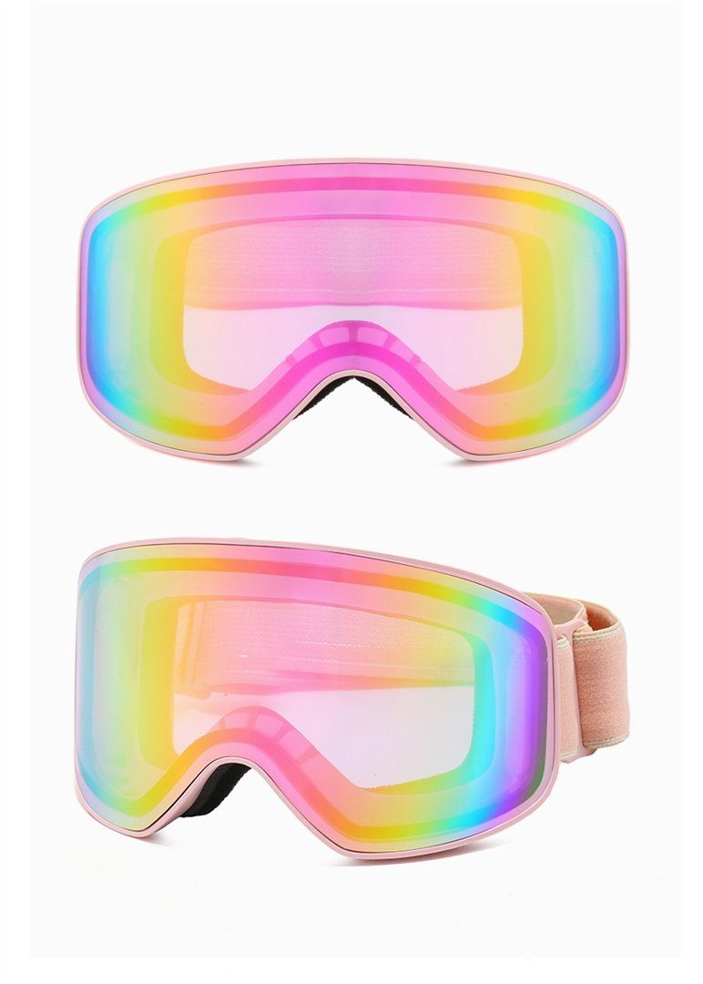 Kurzsichtigkeitsbrille, herren UG Winter skibrille Rot Skibrille (Fahrradbrille;Motorradbrille;Schwimmbrille;Skibrille), Antibeschlag-Sport-Outdoor-Fahrradbrille L.Ru damen skibrille Doppelschichtige