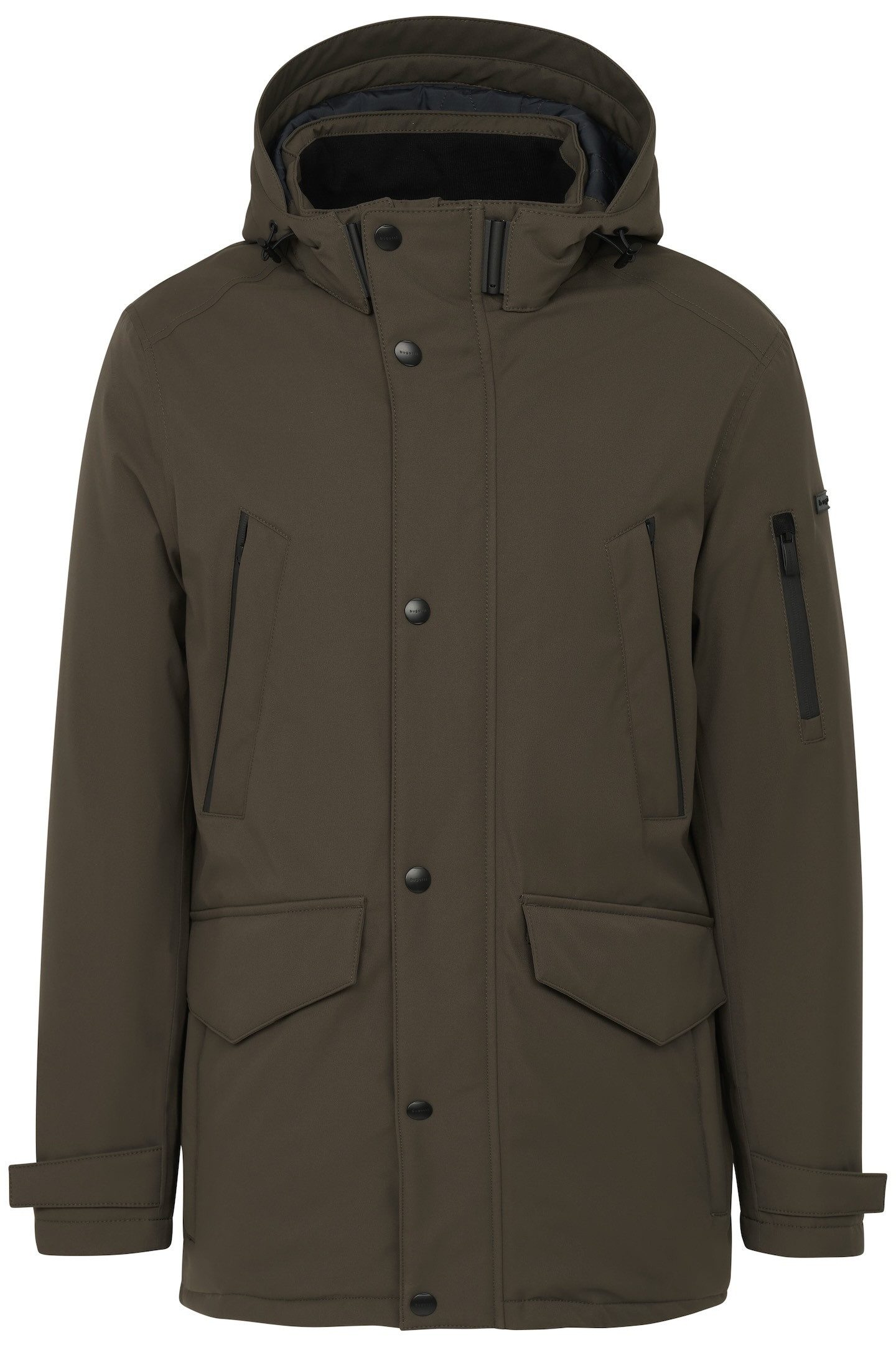 bugatti Kurzjacke mit innenliegendem Strickkragen