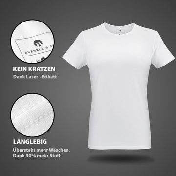 Burnell & Son T-Shirt Unterhemd Unterziehshirt Kurzarm und Rundhals für Herren aus Baumwolle (Packung, 3-tlg., 3er-Pack)