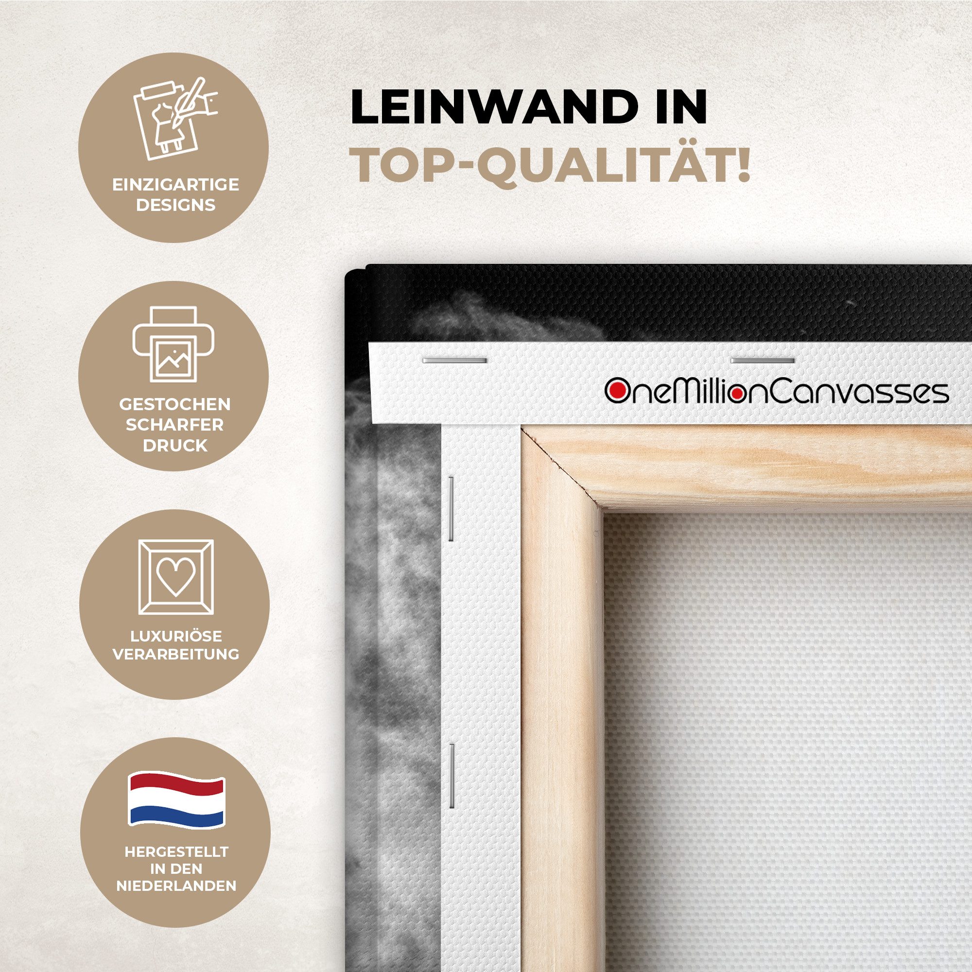 OneMillionCanvasses® Leinwandbild Tanz - Ballerina - Ausdruck - Schwarz und weiß, Fotodruck (1 St), Leinwand Bilder für Wohnzimmer Schlafzimmer 30x40 cm