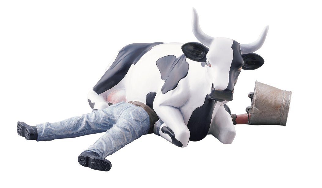 CowParade Tierfigur Ni Sitting Cowparade Man - Cow Medium Mu - on Kuh