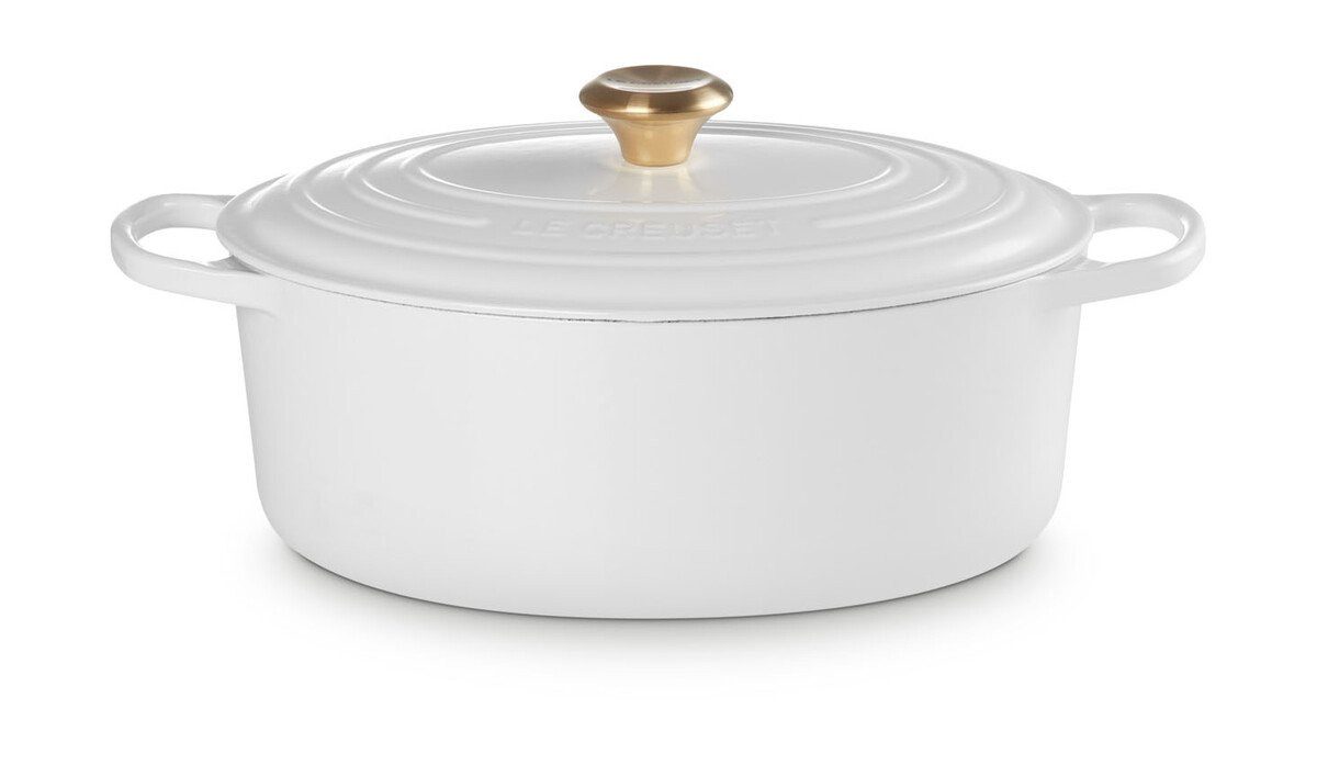LE CREUSET Bräter Bräter mit Deckel 31 cm Signature White