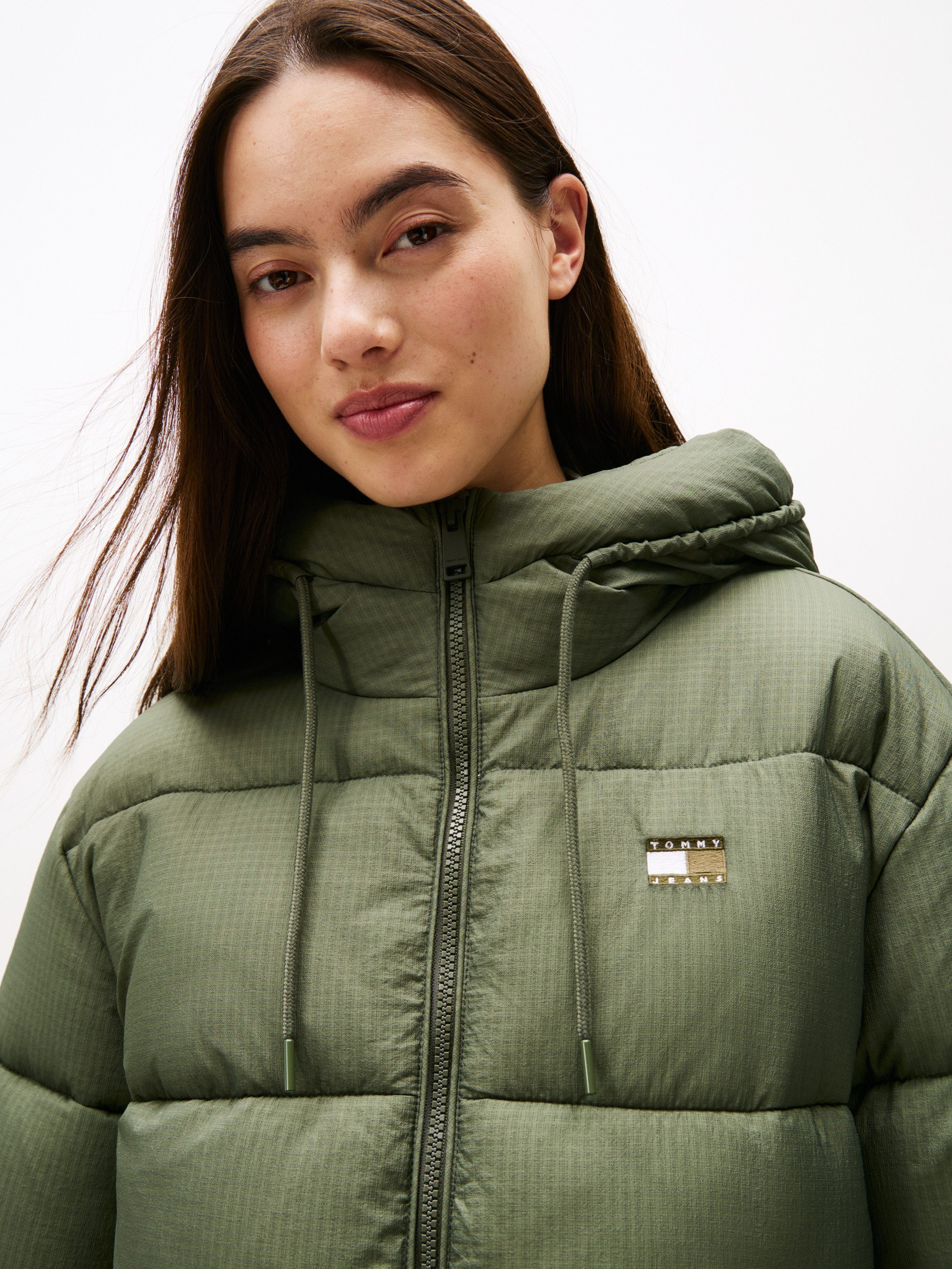 Tommy Jeans Steppjacke TJW HOODED MIDI PUFFER JACKET günstig online kaufen