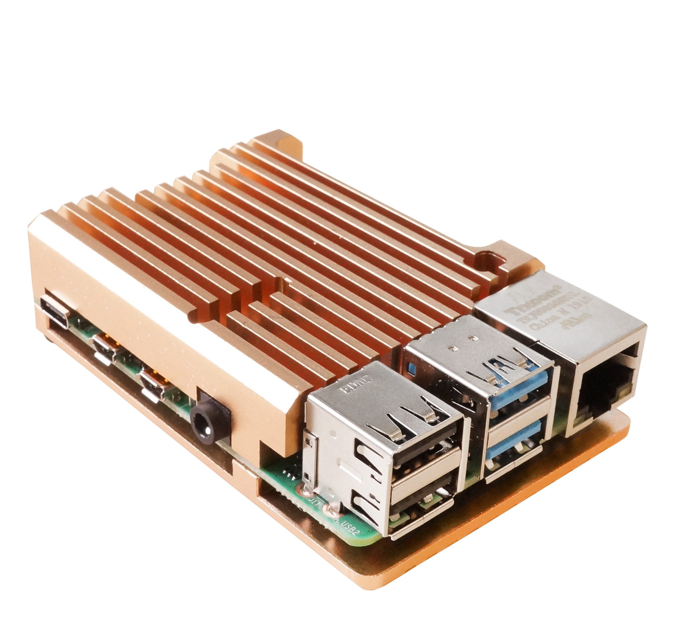 PC-Gehäuse Armor Gehäuse für Raspberry Pi 4, Champagner Gold