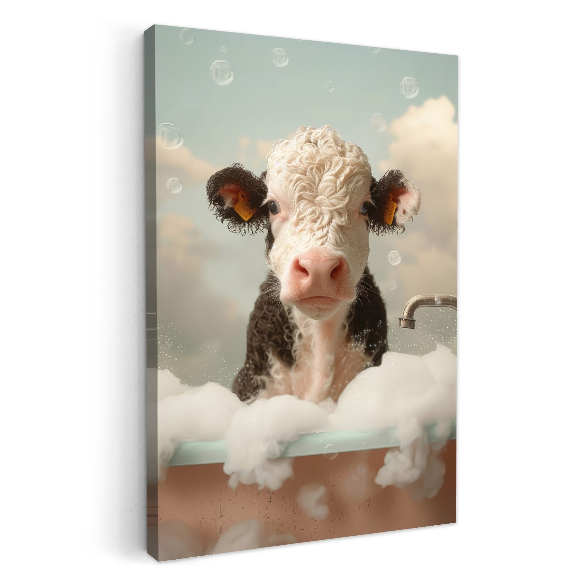 OneMillionCanvasses® Leinwandbild Kalb - Kuh - günstig online kaufen