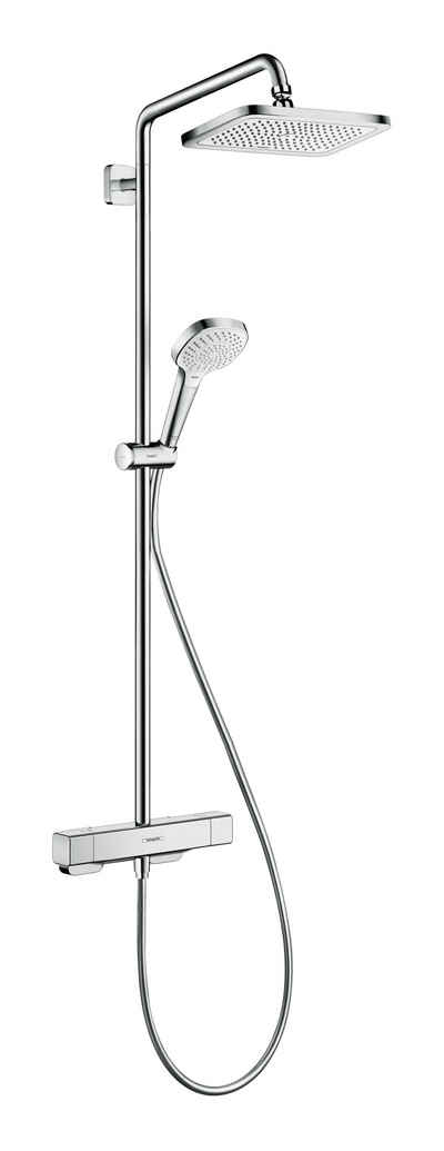hansgrohe Duschsystem Croma E Showerpipe, Höhe 117.7 cm, 1 Strahlart(en), 280 1jet mit Thermostat Chrom