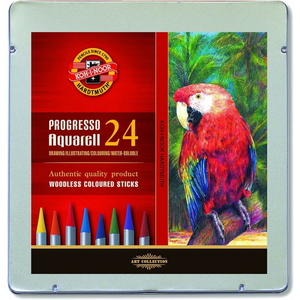 KOH-I-NOOR Buntstift Kunstkreiden Progresso Aquarell 8784 - 24 Stück