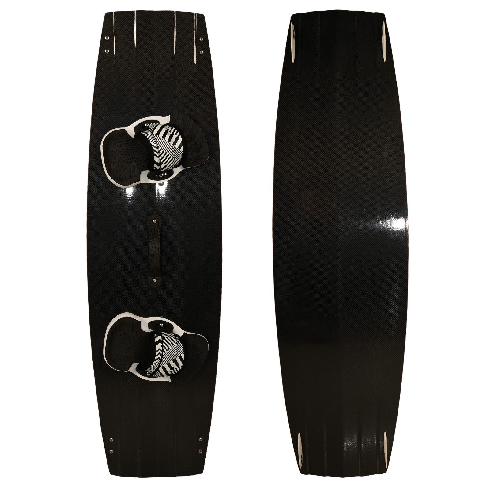 F2 Kiteboard F2 Set Kiteboard Black Carbon 142cm + Bindung S/M + GFK Finnen