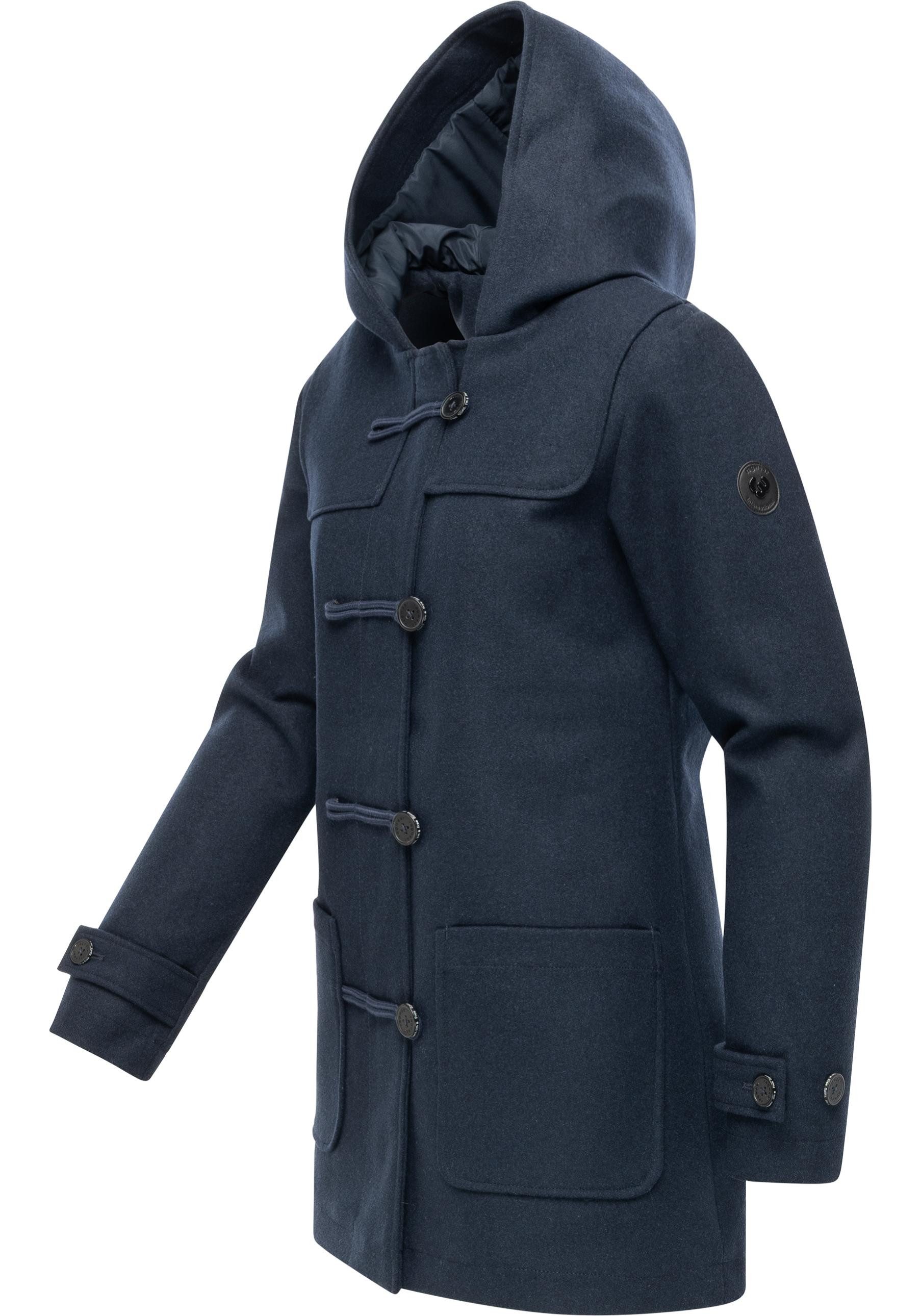Ragwear Wintermantel Duffina YOUMODO warmer Mantel mit Knopfleiste