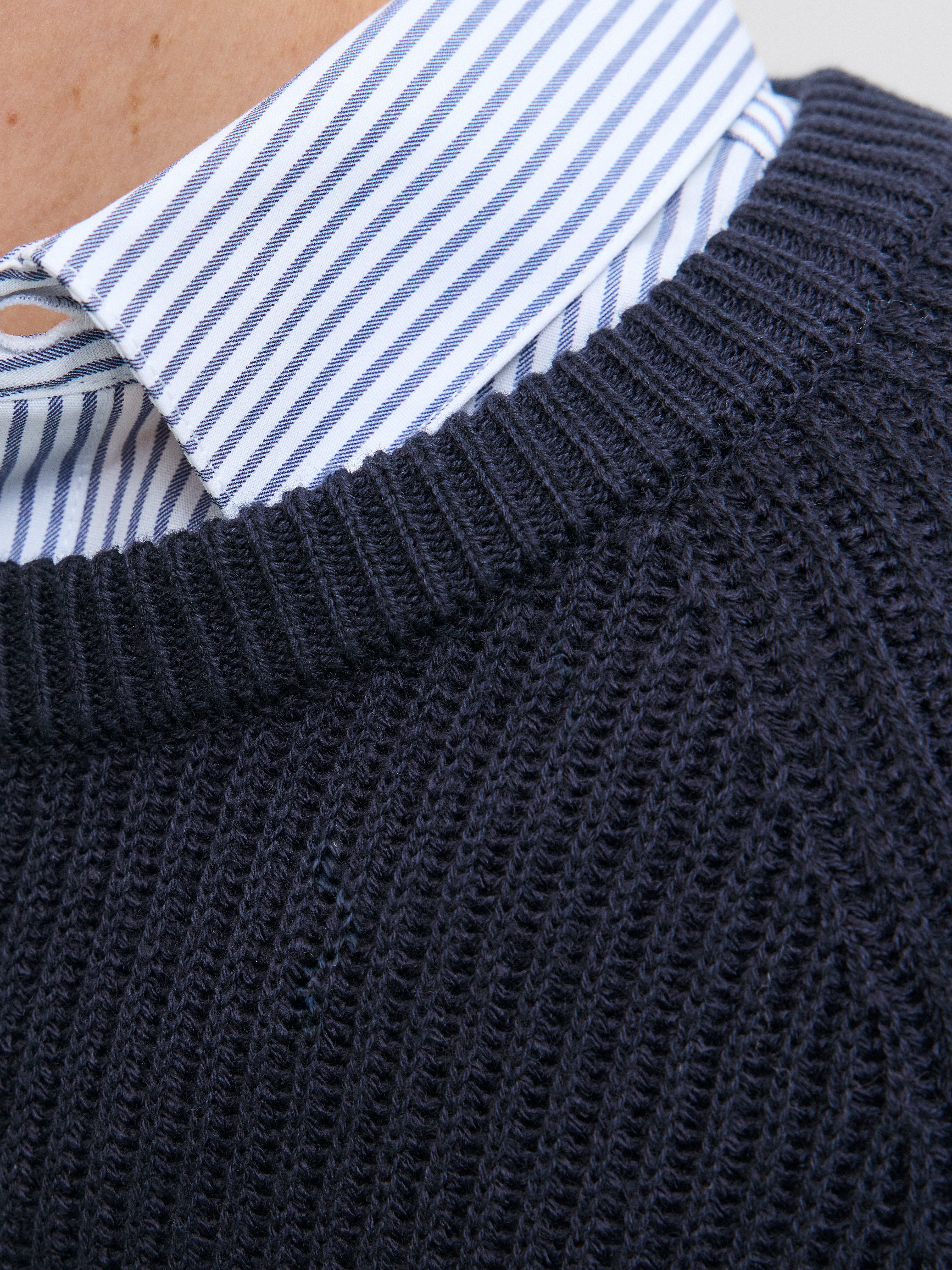 Jack & Jones PlusSize Strickpullover JJPANNEL KNIT CREW NECK AW25 PLS günstig online kaufen