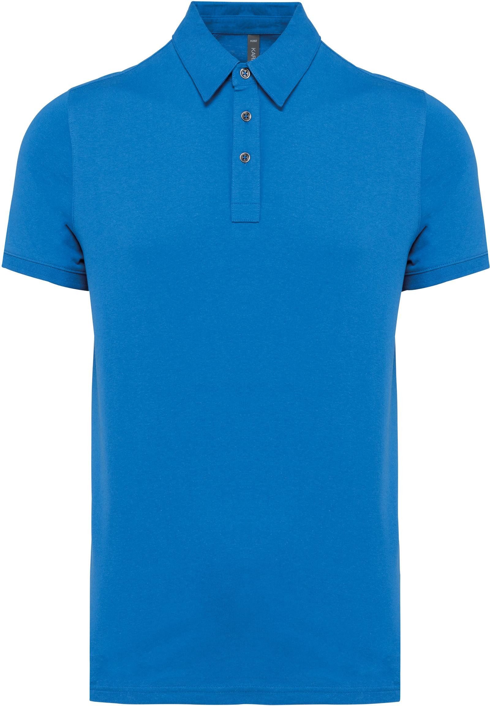Langarm-Poloshirt Jersey-Kurzarm-Polohemd für Herren