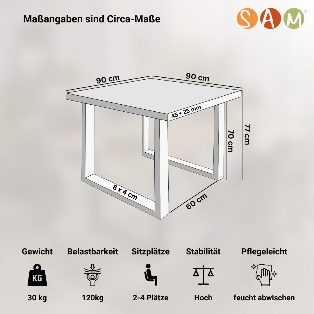 SAM® Esstisch Pearl, Akazienholz, gerade Kante, günstig online kaufen
