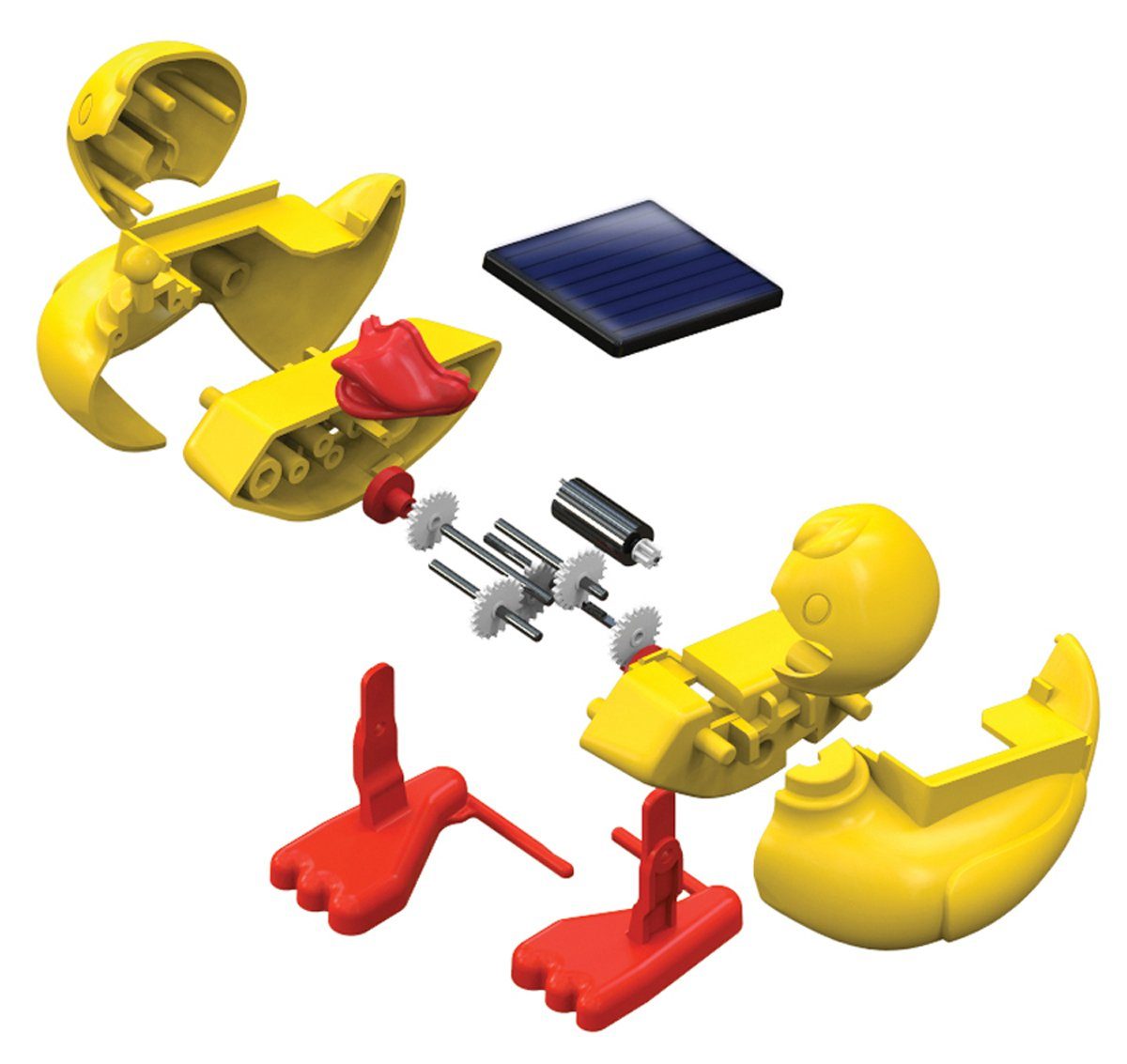 Ente (1-tlg) Edu-Toys Solarbetriebene Experimentierkasten Bausatz, Solarmodell